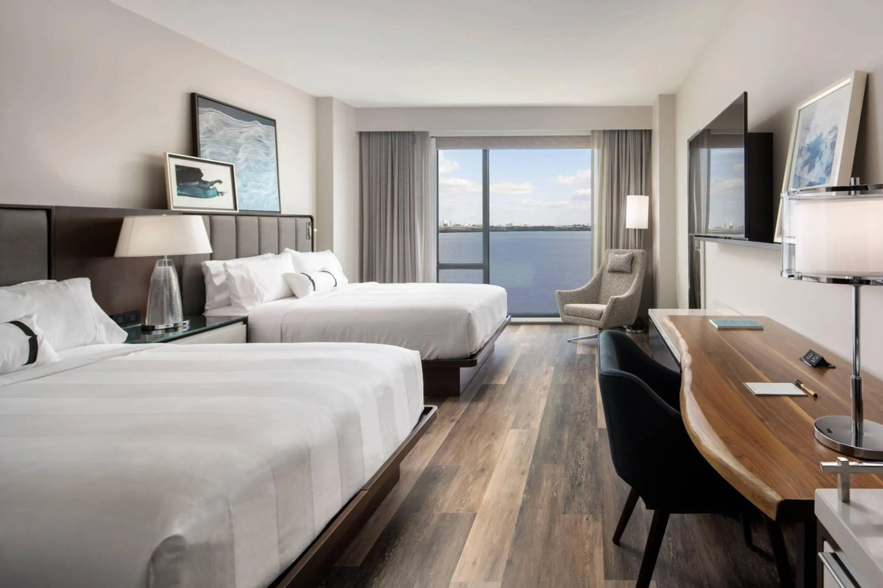 Guest Room, 2 Queen, Bay View in The CURRENT Hotel, Autograph Collection Guest Room, 2 Queen, Bay View in The CURRENT Hotel, Autograph Collection