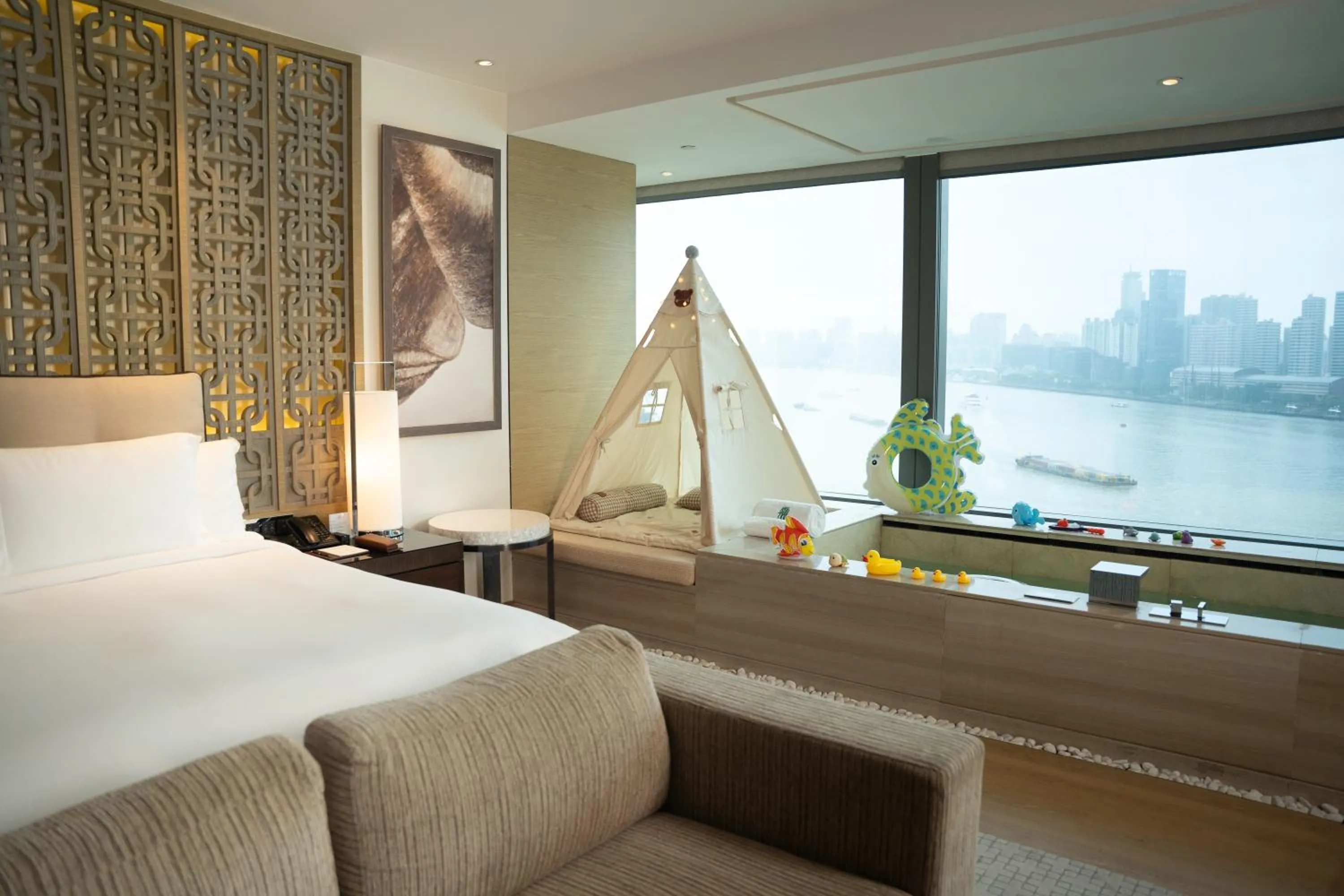 children, Bed in Banyantree Shanghai On the Bund - Tales rooftop bar boasts a jaw-dropping panoramic vista