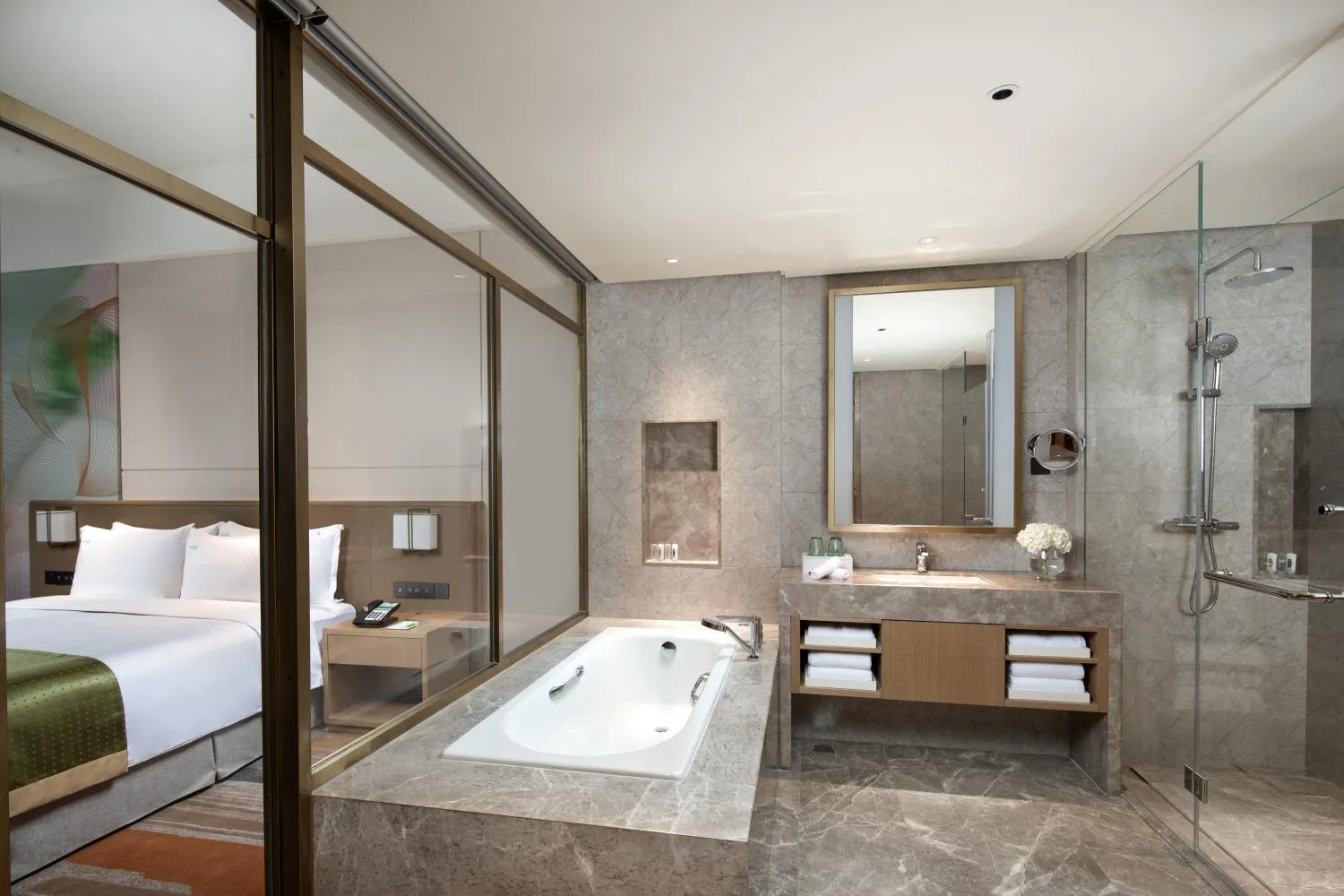 Bathroom, Bed in Holiday Inn Shunde by IHG