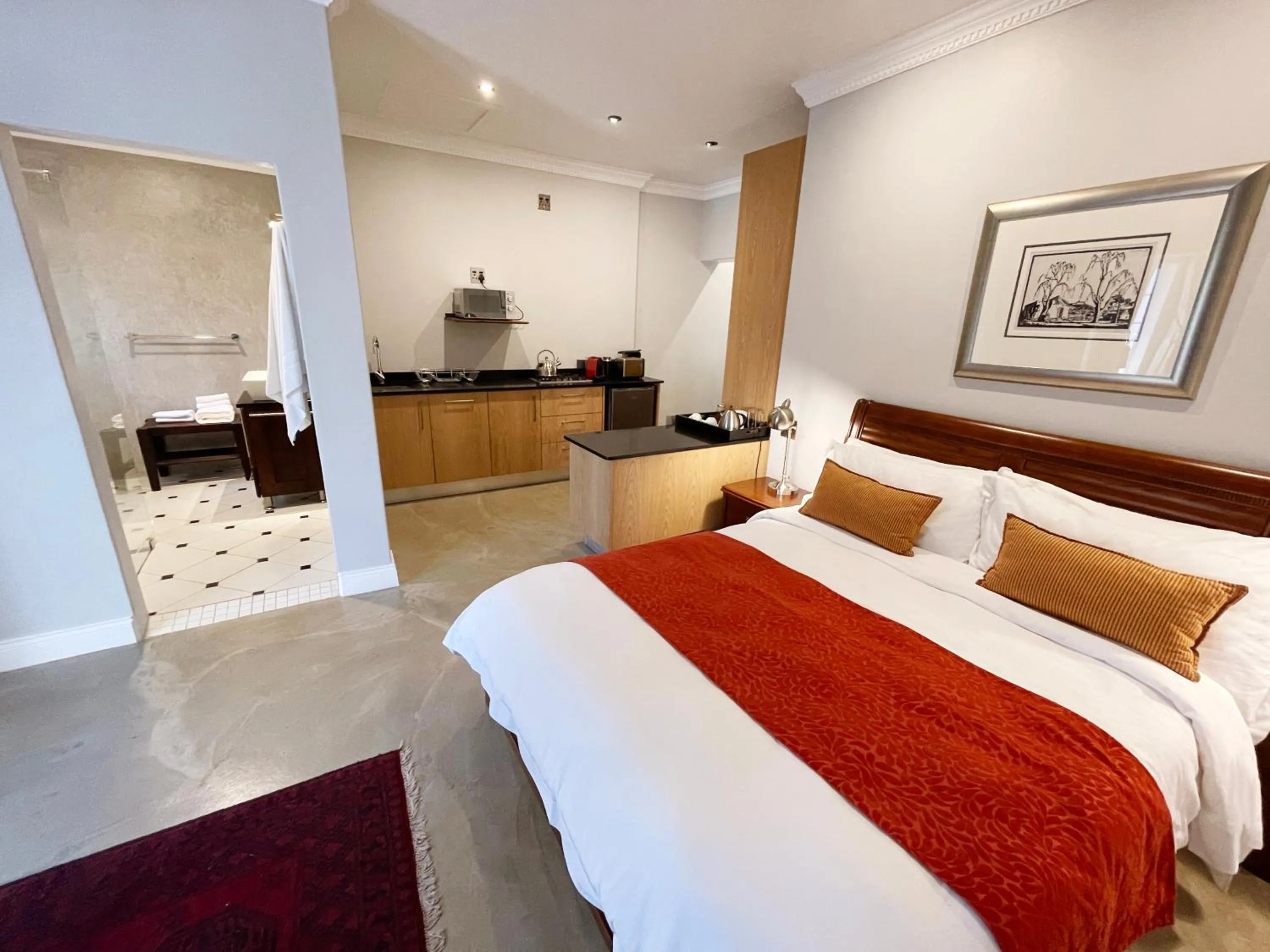 Bed in Village Ridge Stays