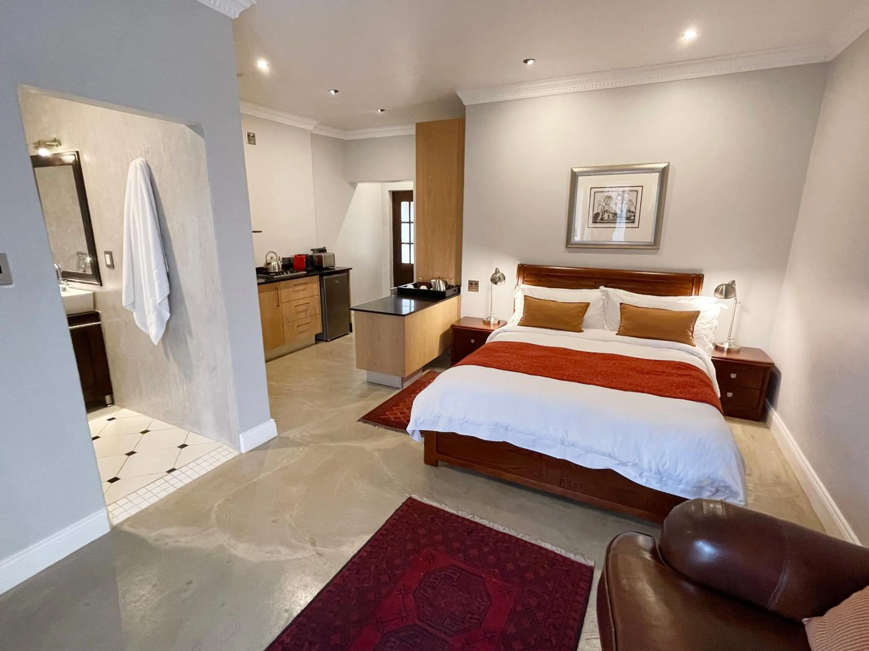Bed in Village Ridge Stays