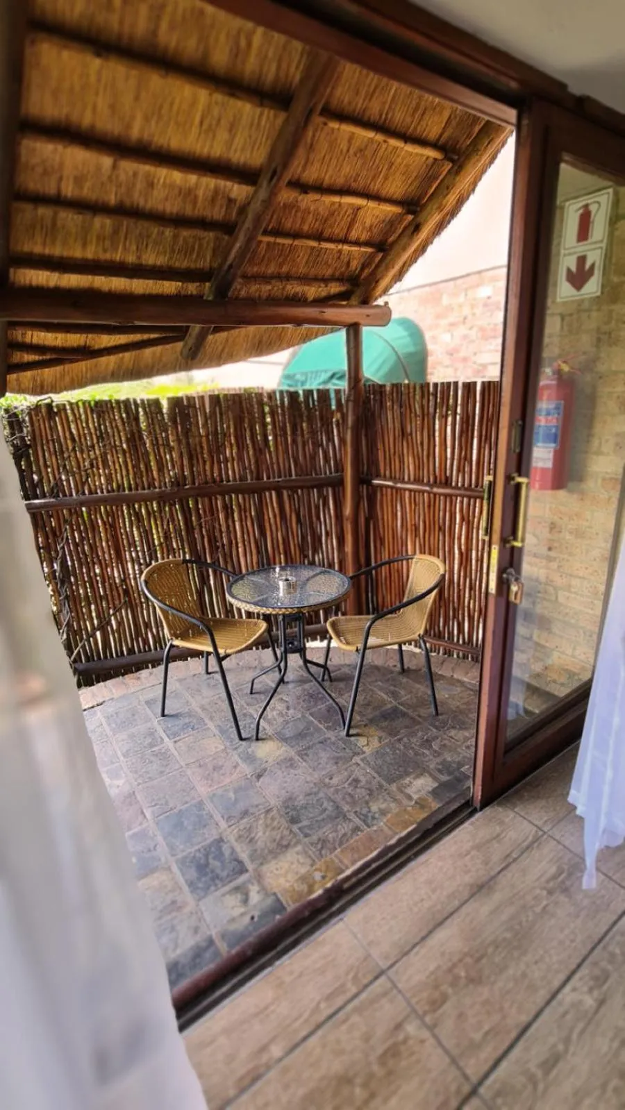 Patio in Klein Bosveld Guest House