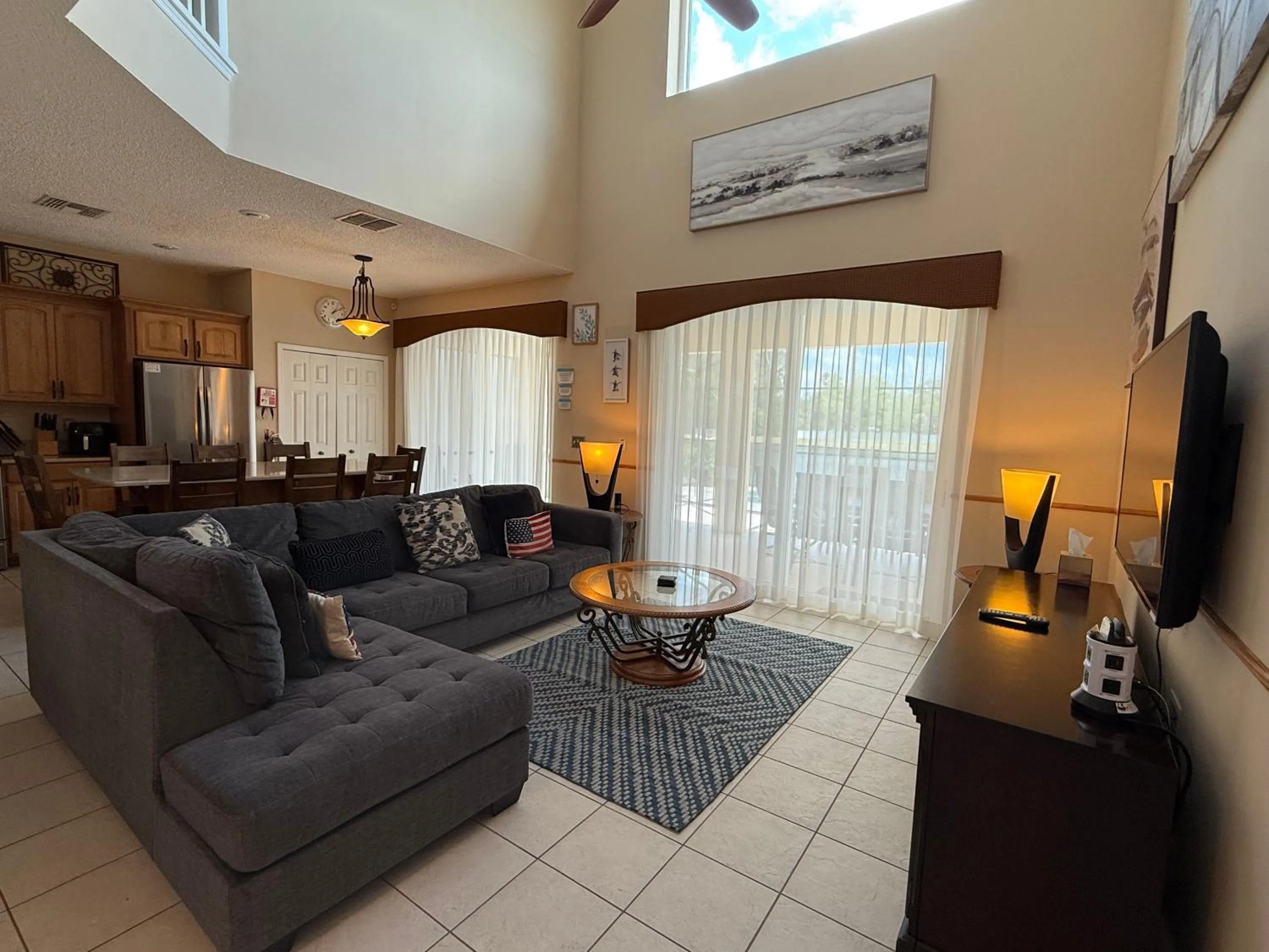 Communal lounge/ TV room in Seasons Villa 6 bedrooms, 4 masters and water view