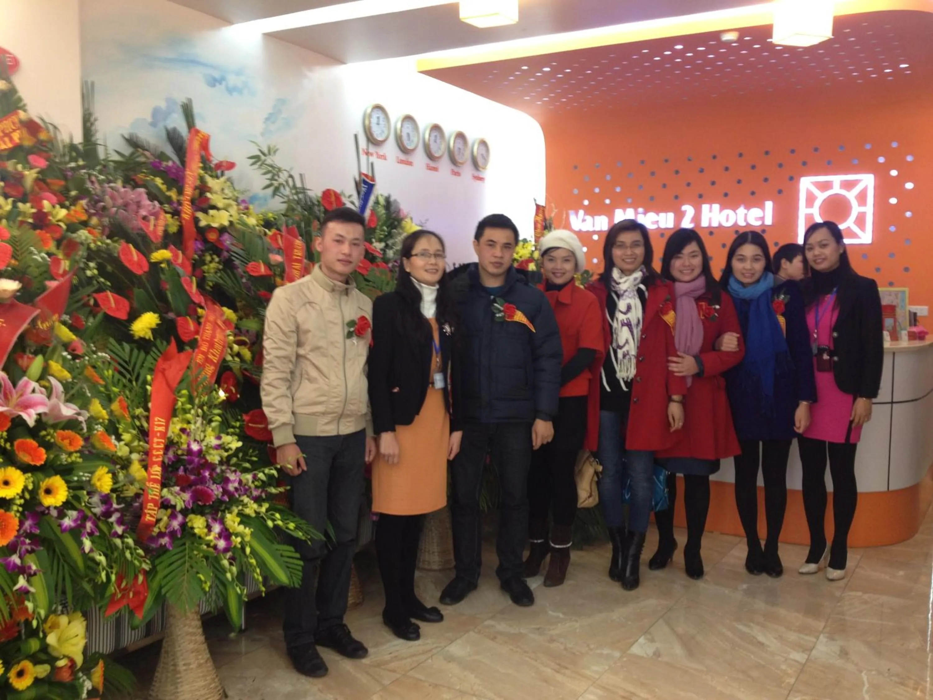 group of guests in Van Mieu 2 Hotel