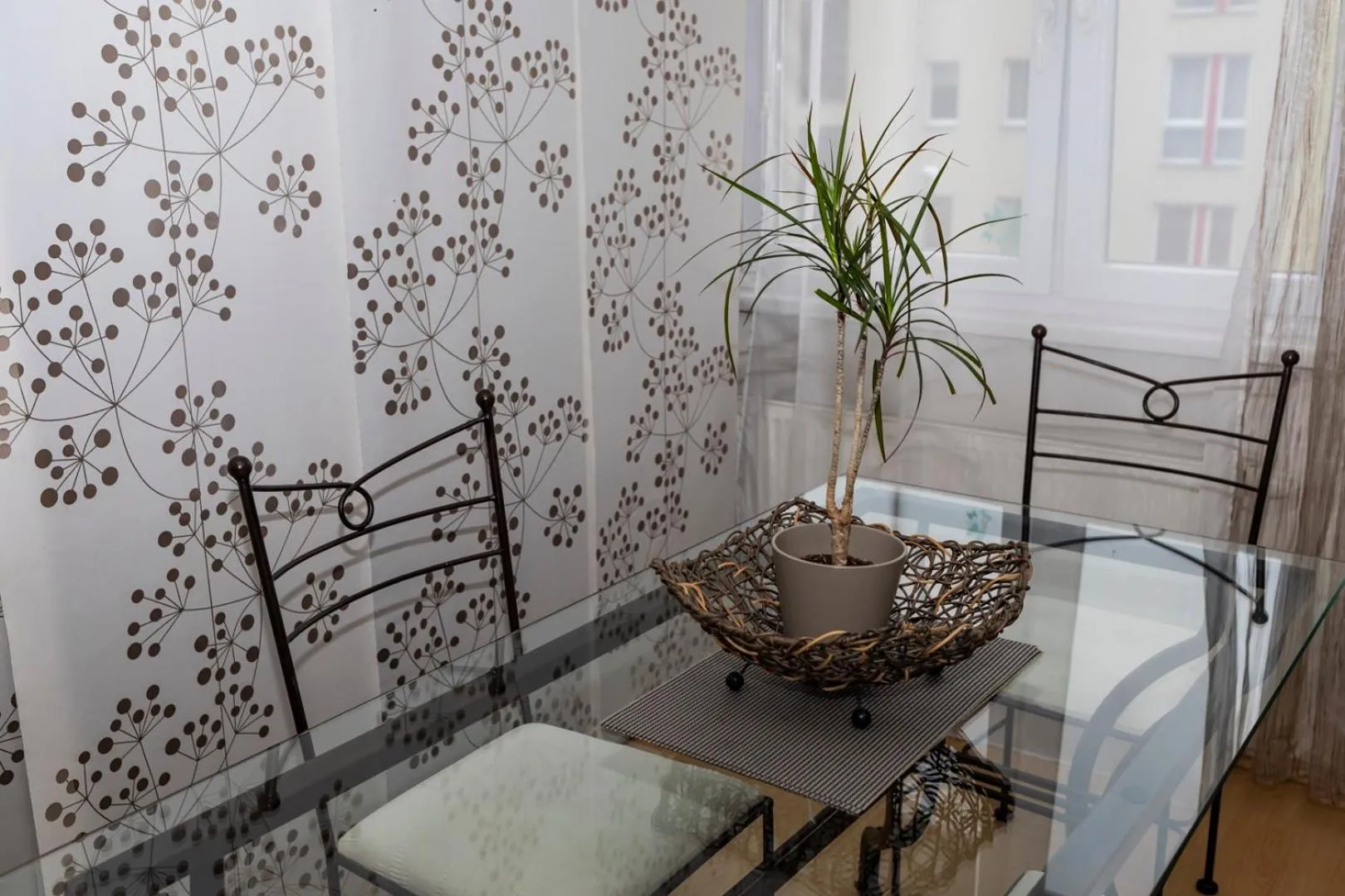 Dining area, Bed in Richie Apartment near Aquapark