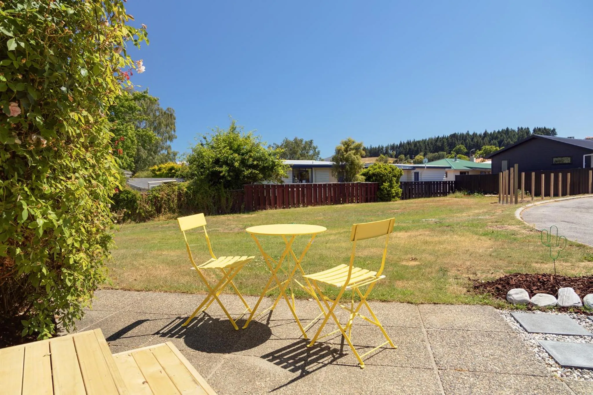 Garden view in The Willows Wanaka