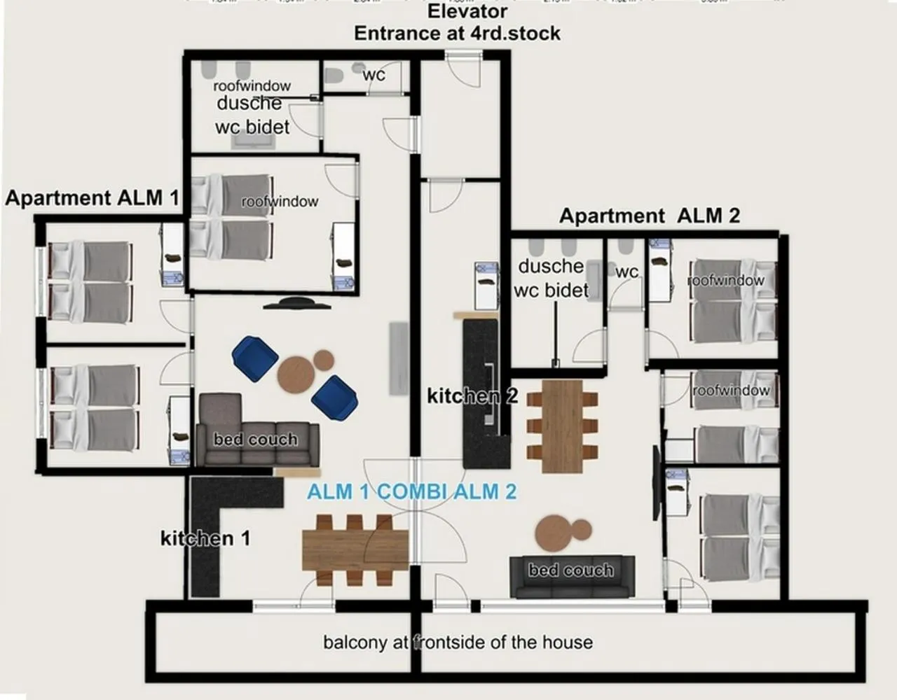Floor plan in Alm Appartements ZellamSee