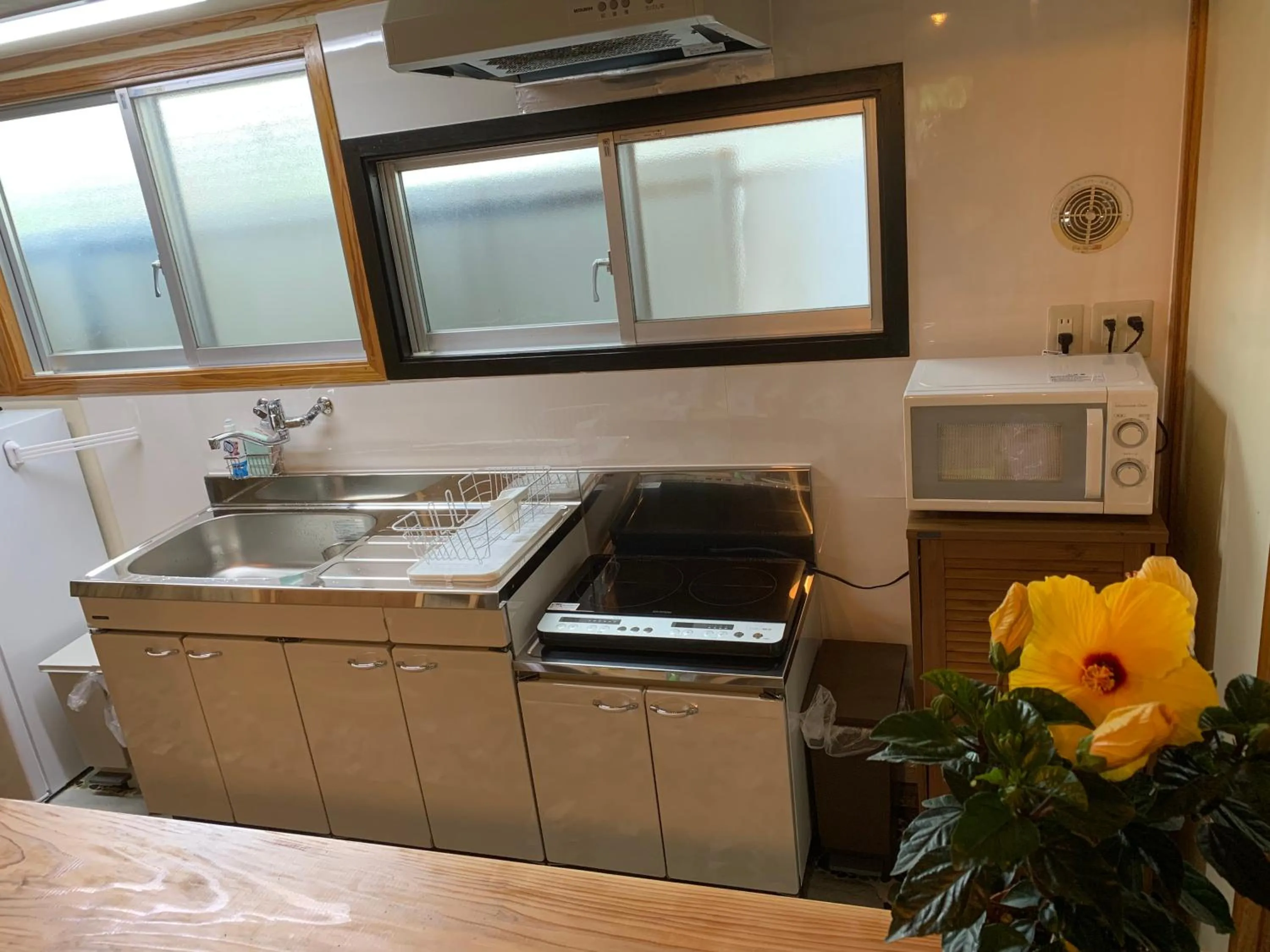 Kitchen or kitchenette in Condominium WAFU TEI Okinawa city