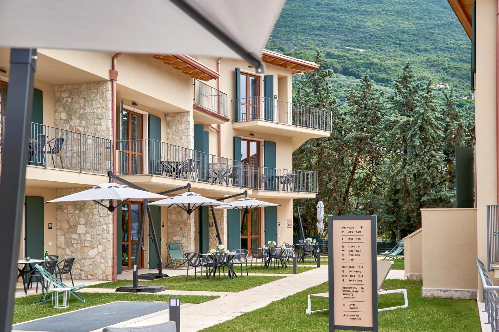 Property building in June Stay Lake Garda