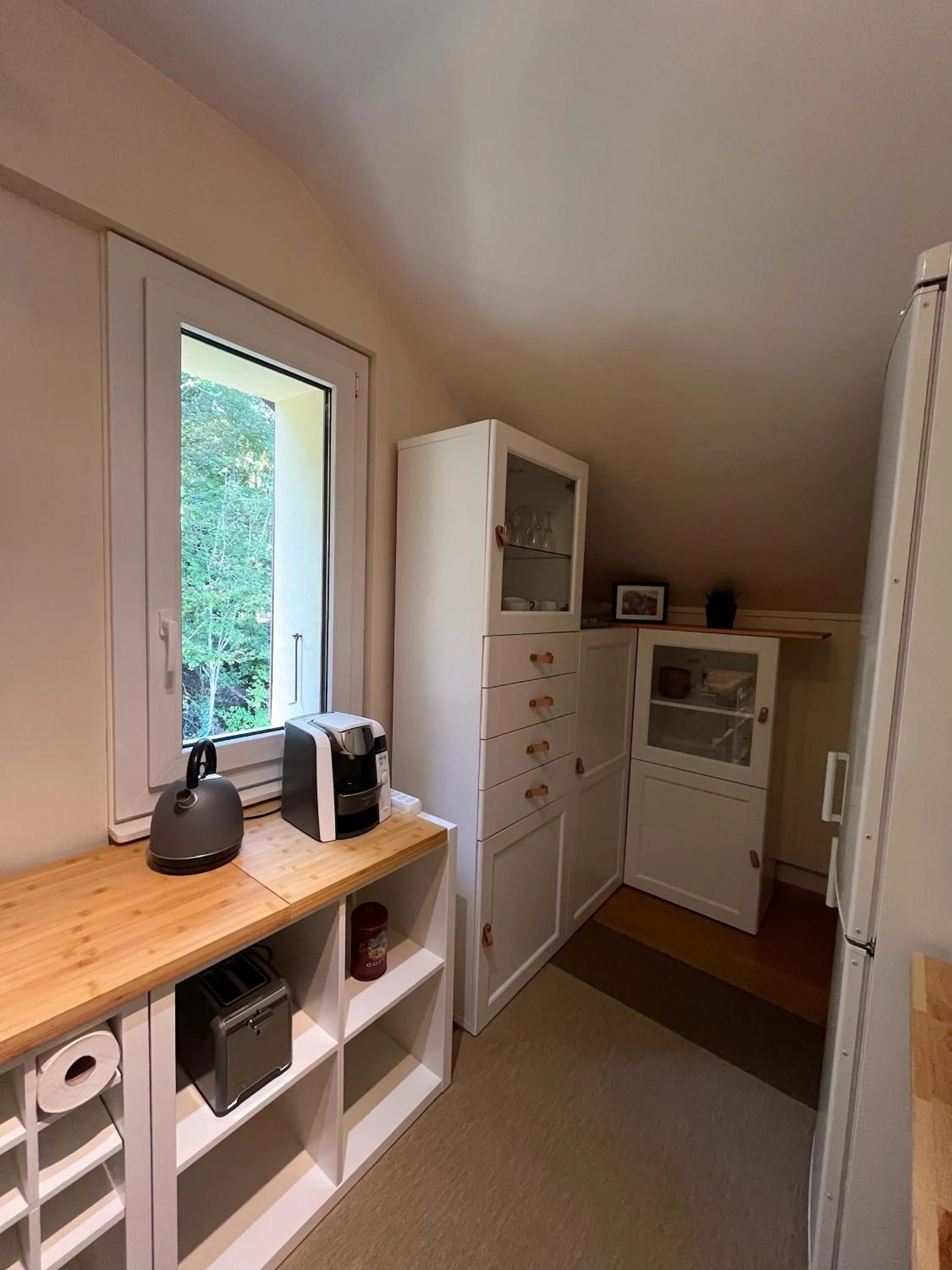 Kitchen or kitchenette in BnB La Clemonie