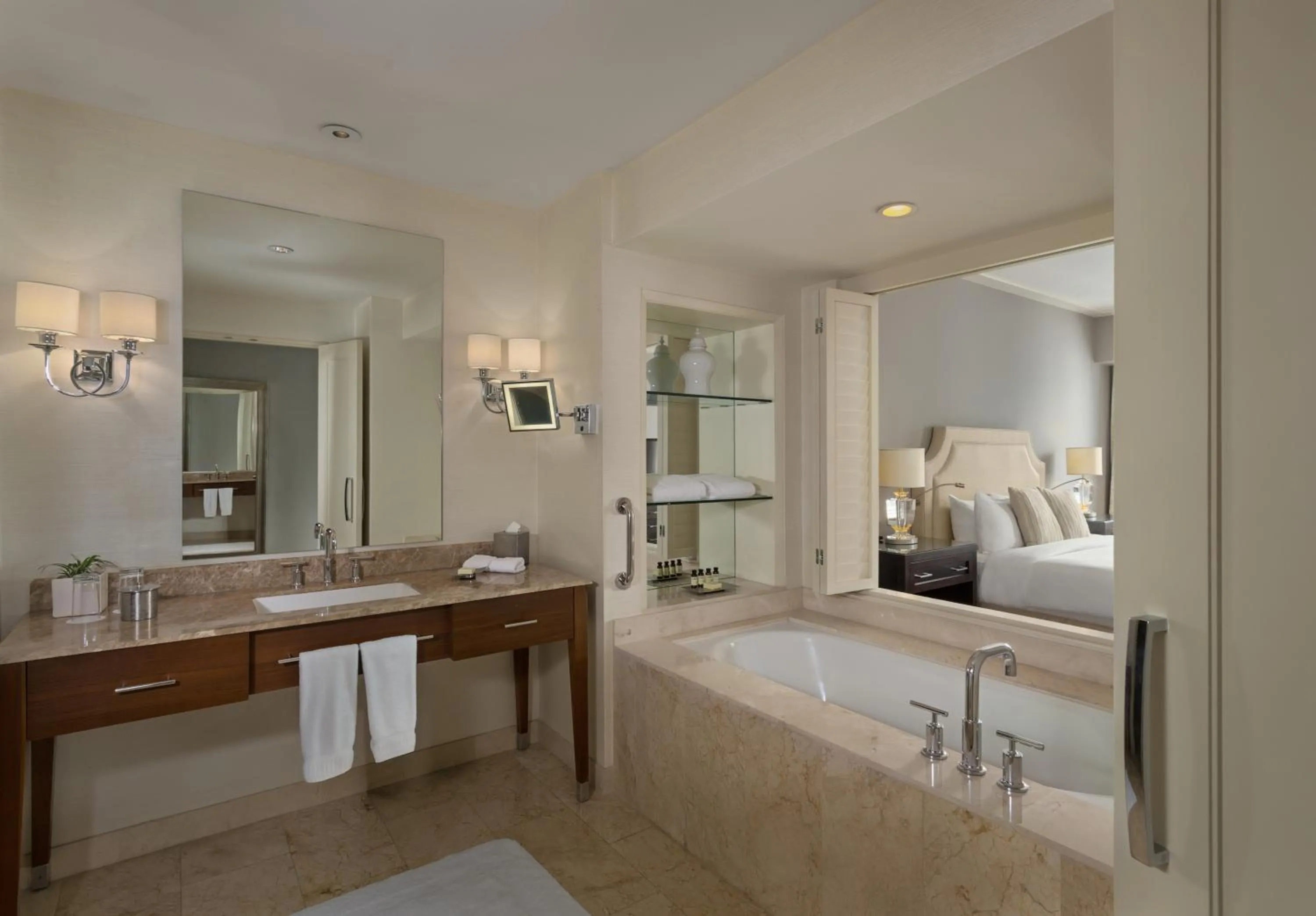 Bathroom, Bed in Bristol Panama, a Registry Collection Hotel