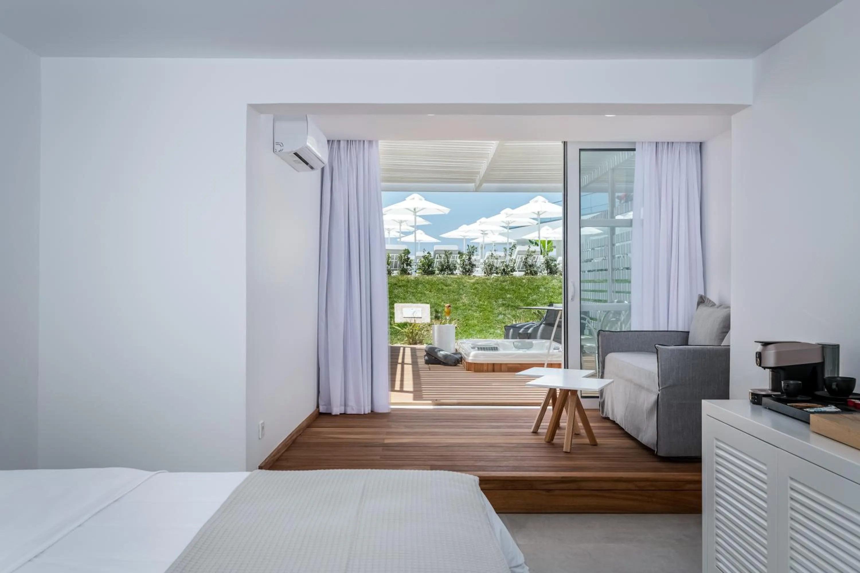 View (from property/room), Bed in Kantouni Beach Boutique Hotel