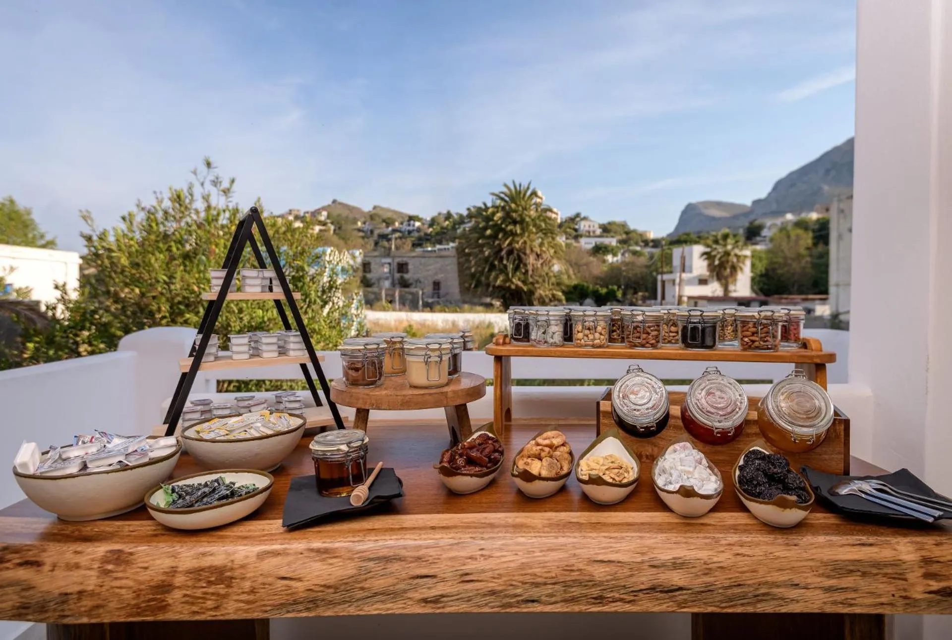 Buffet breakfast in Kantouni Beach Boutique Hotel