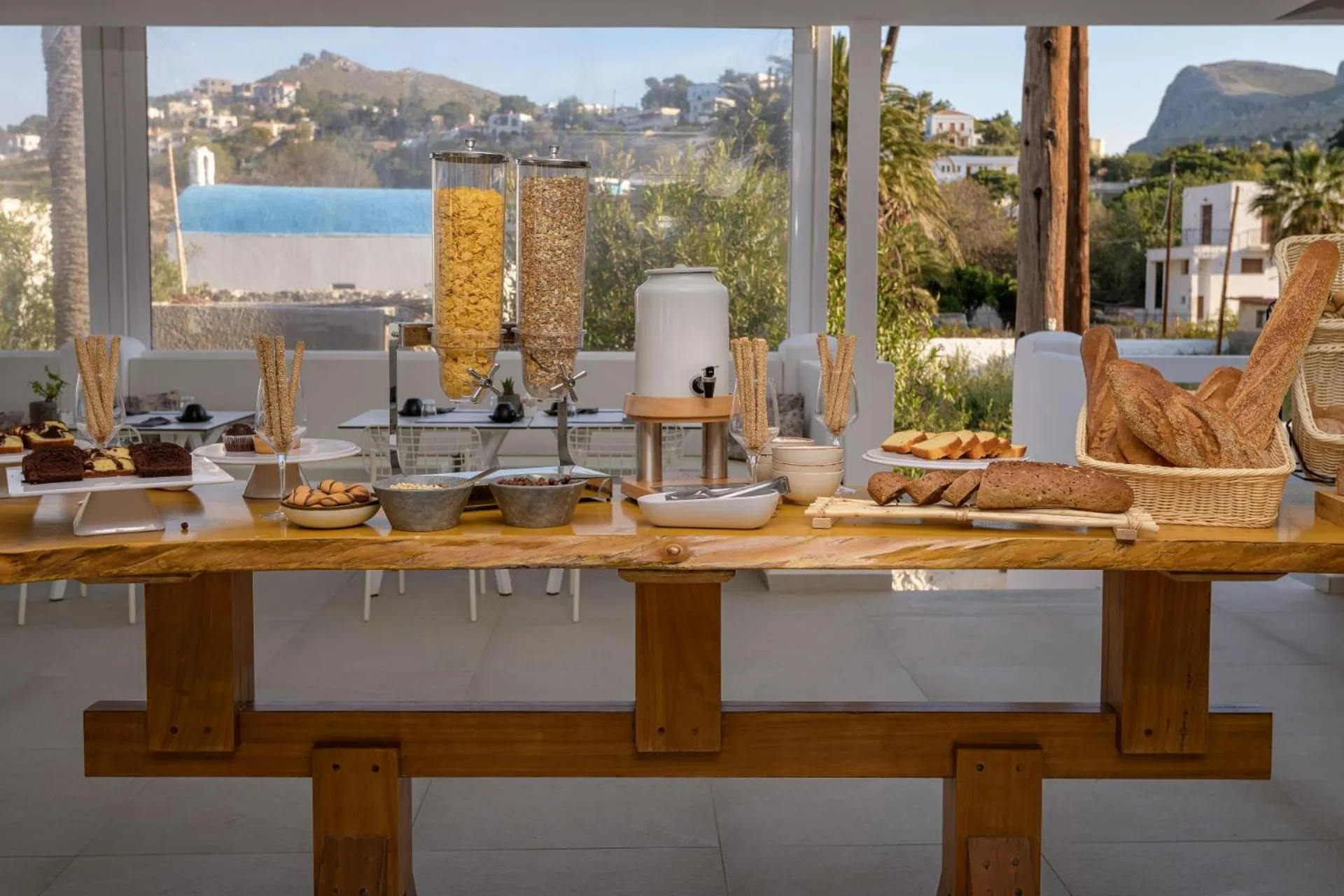 Buffet breakfast in Kantouni Beach Boutique Hotel