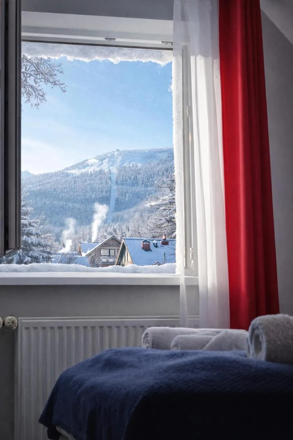 View (from property/room), Bed in SCOTS pokoje gościnne