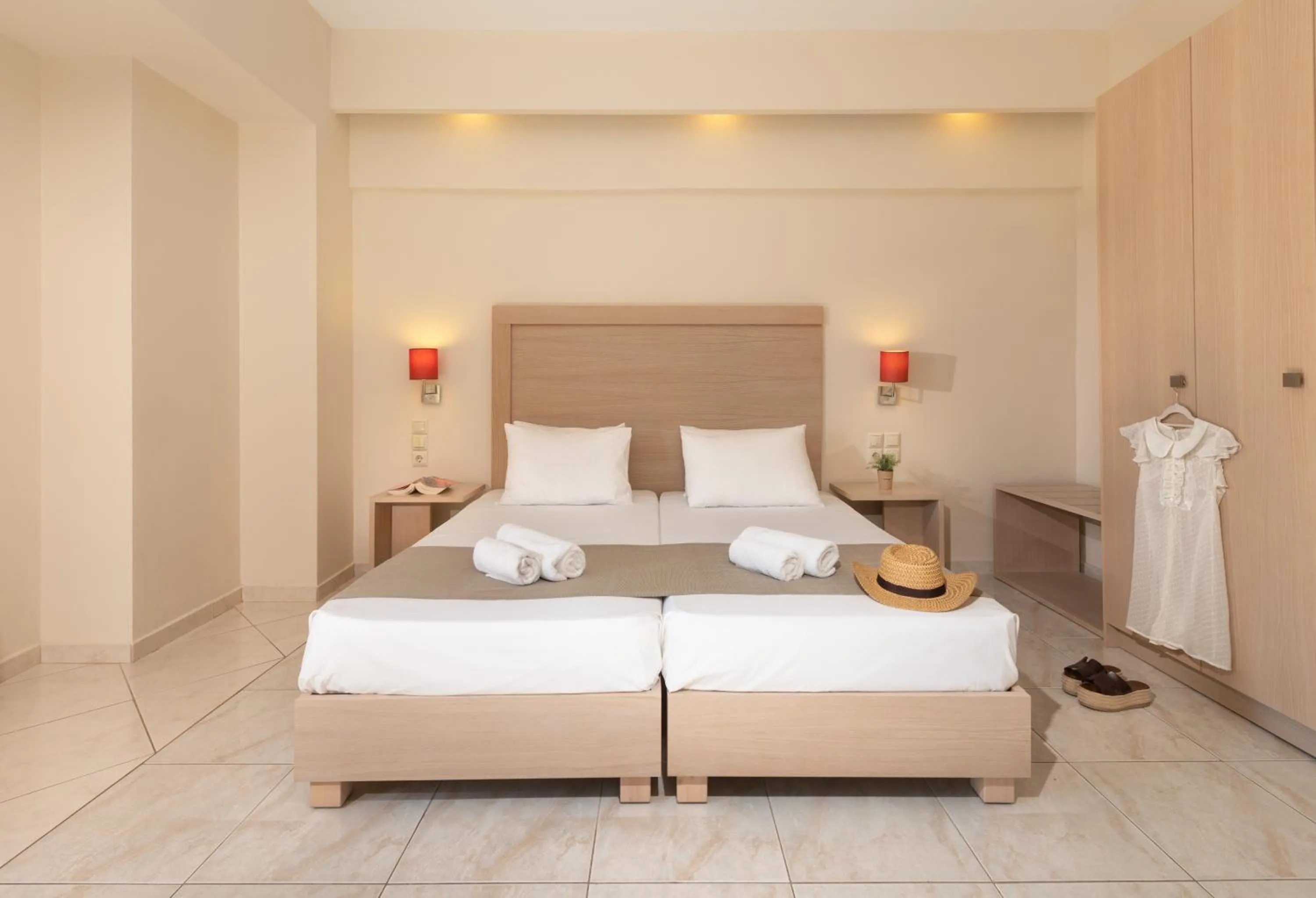 Bed in Marilena Hotel