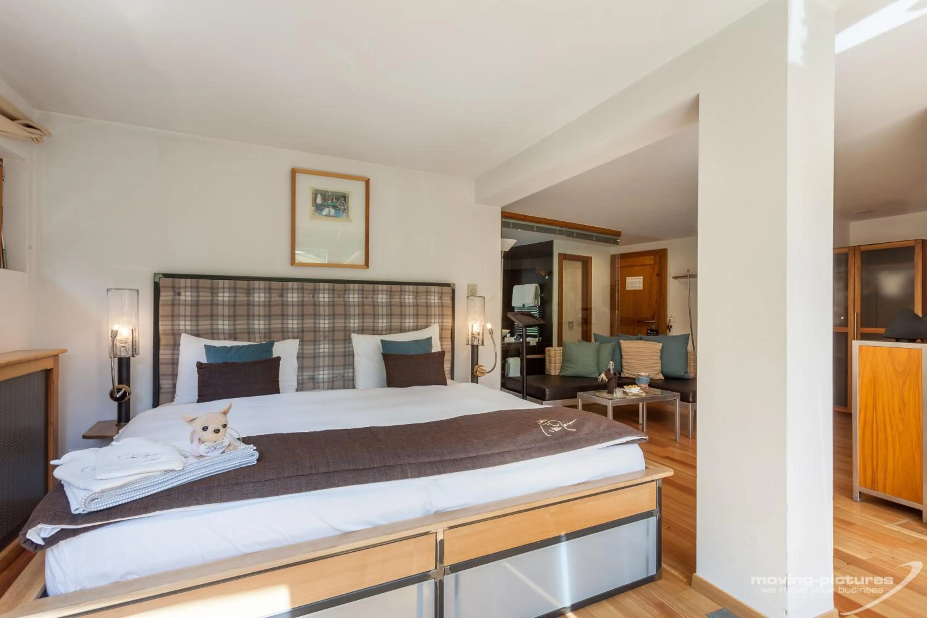 Bed in Suitenhotel Zurbriggen