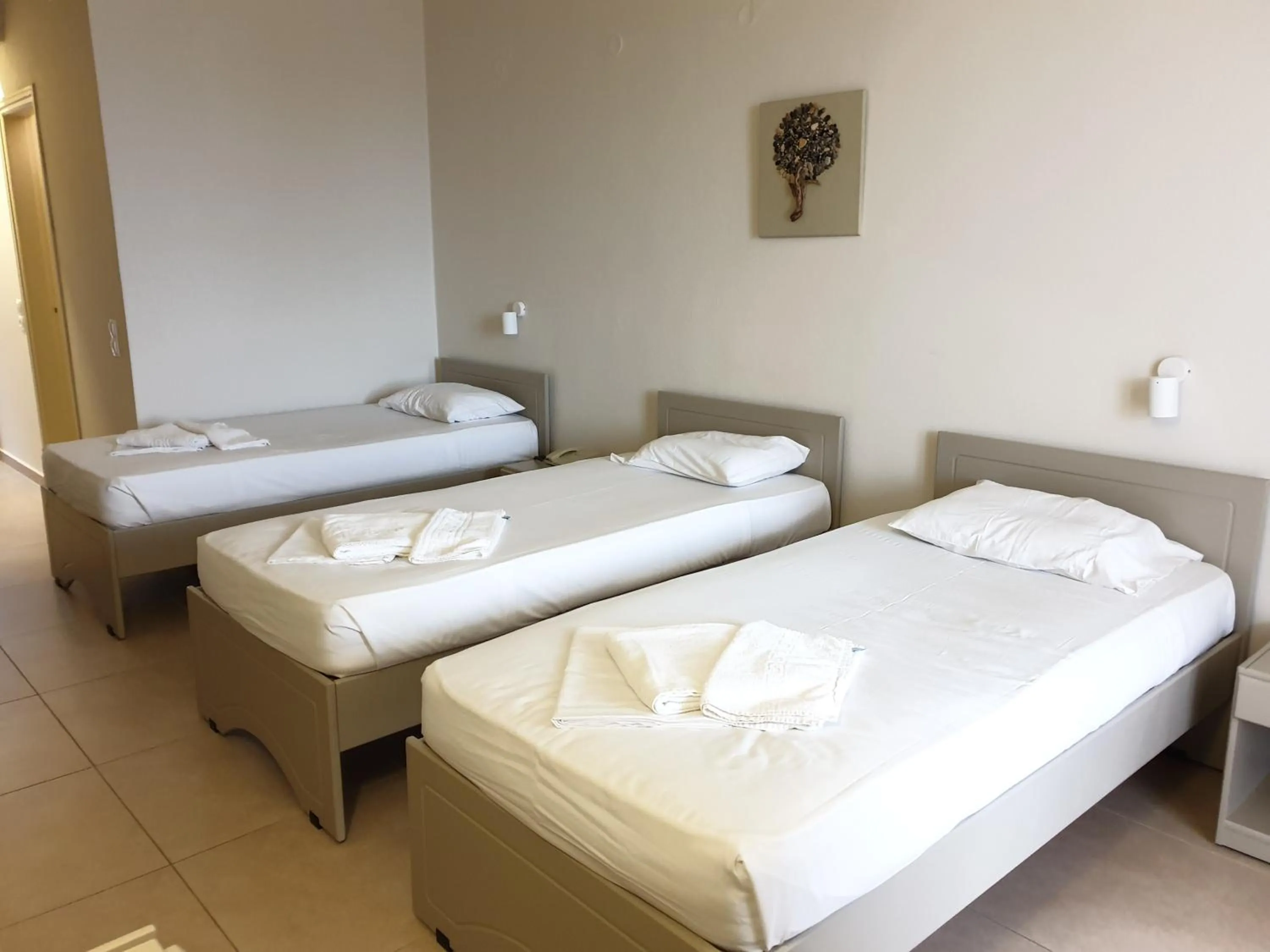 Bed in Hotel Kathrin Beach