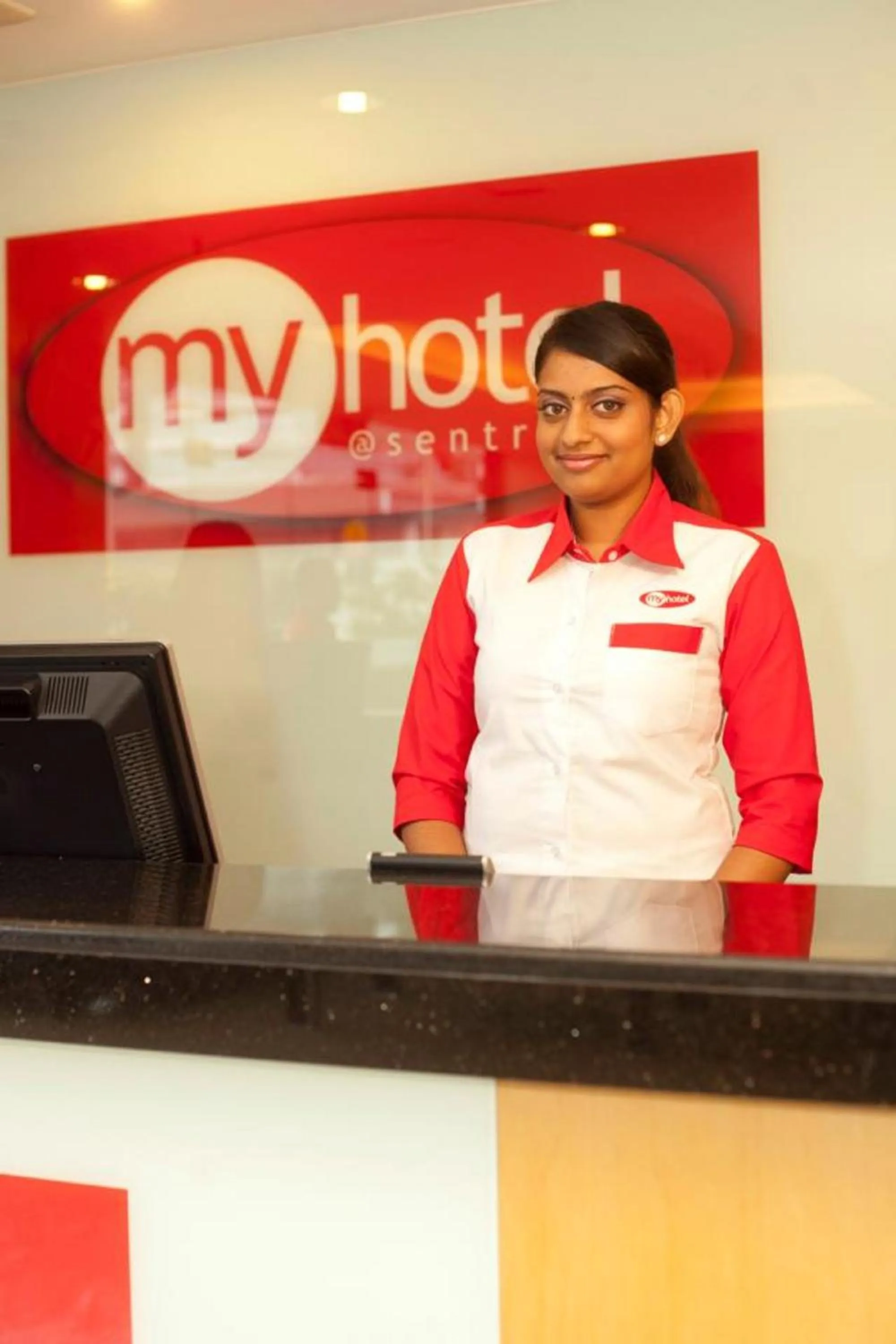 Text overlay in My Hotel @ Sentral