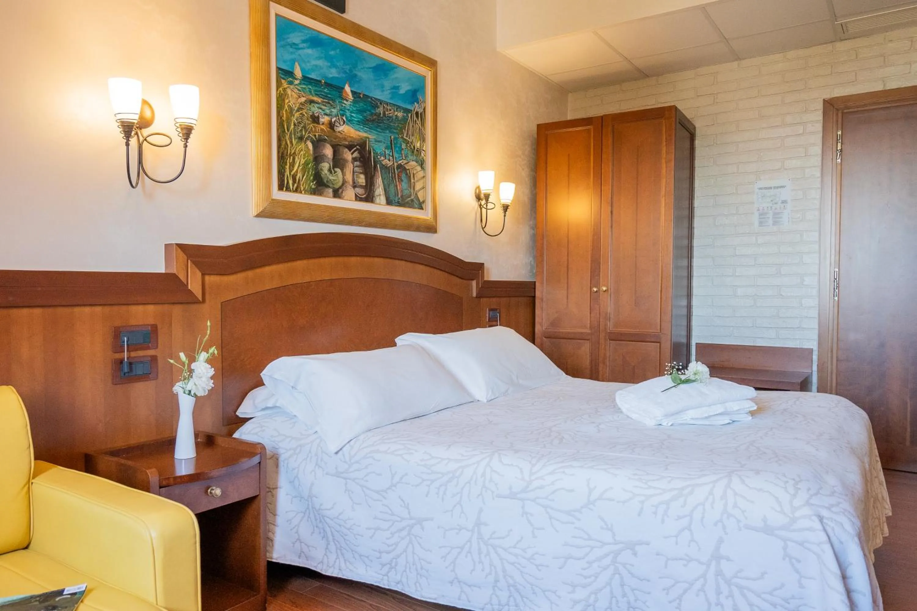 Bed in Art Hotel Santa Lucia