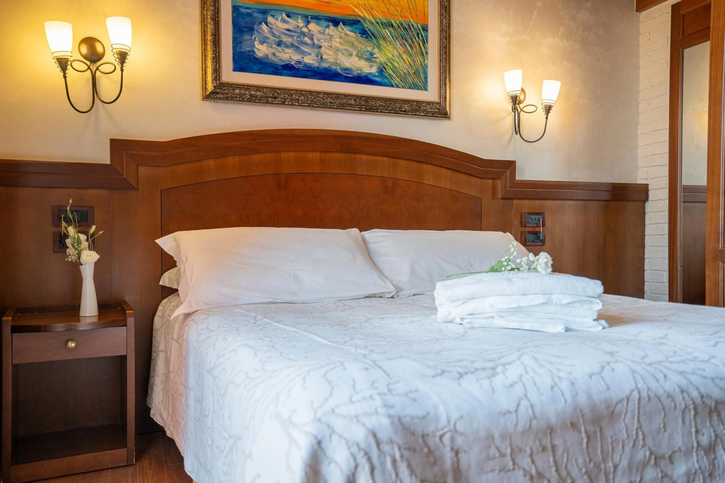 Bed in Art Hotel Santa Lucia