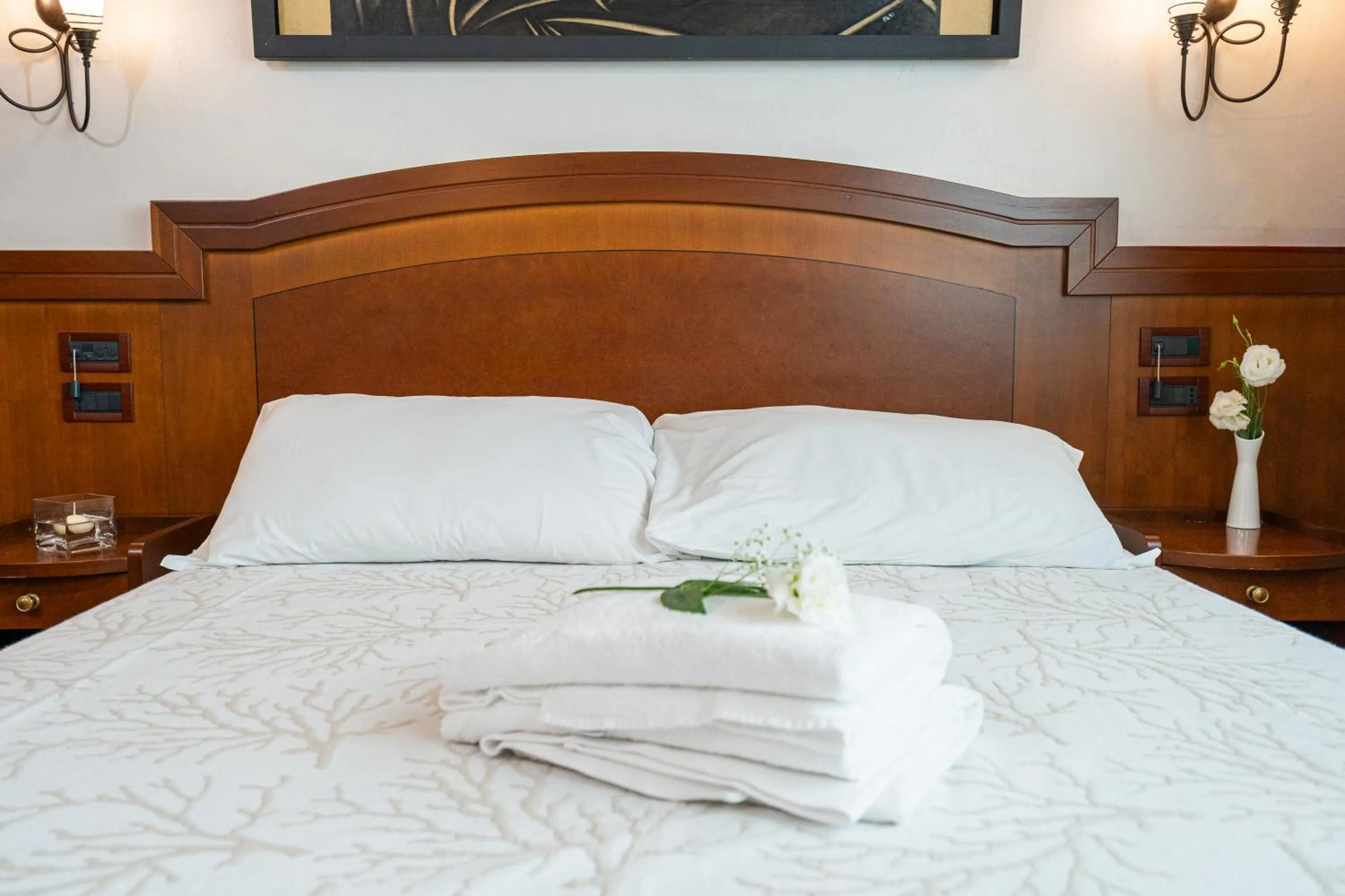 Bed in Art Hotel Santa Lucia