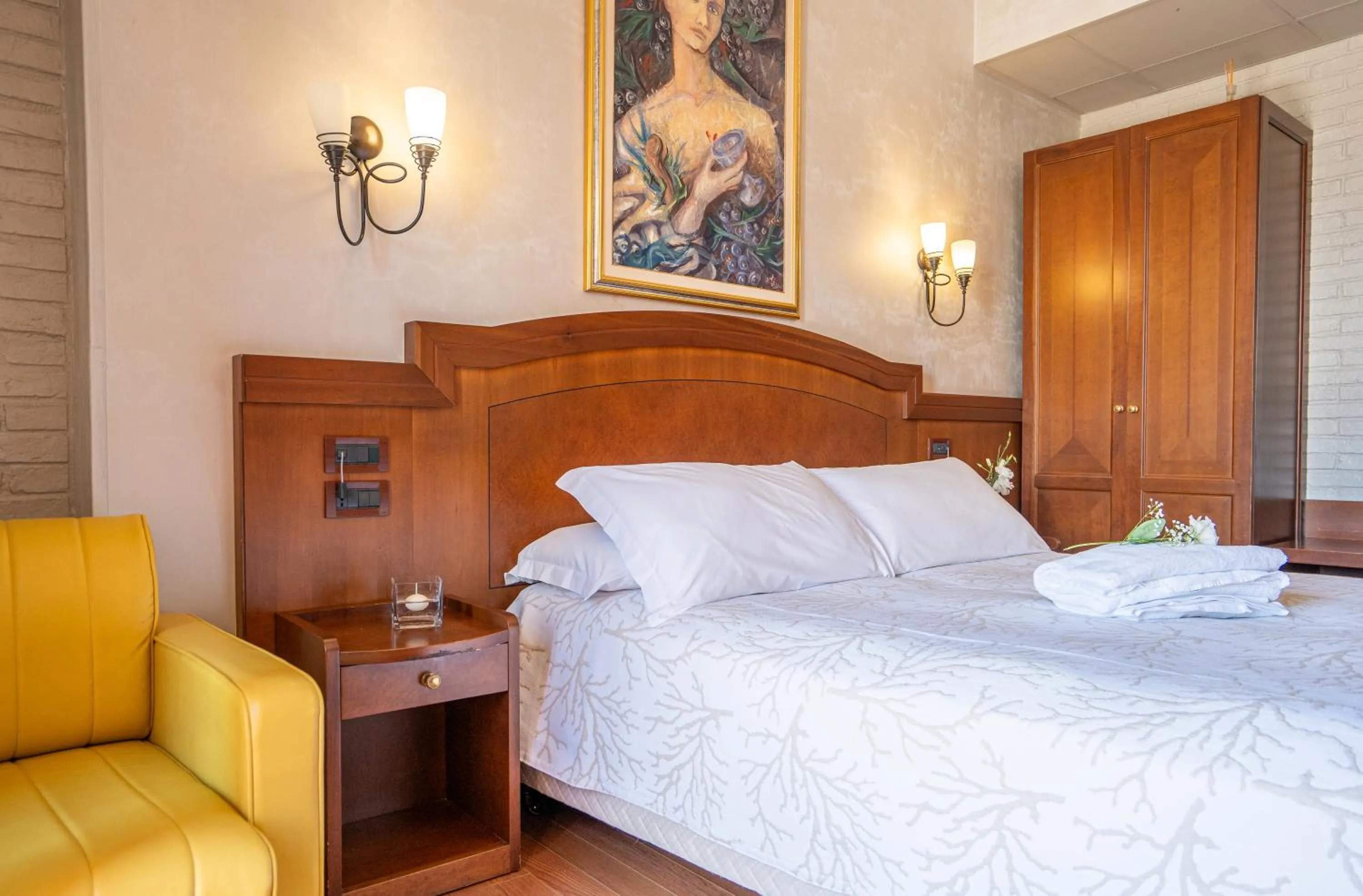 Bed in Art Hotel Santa Lucia