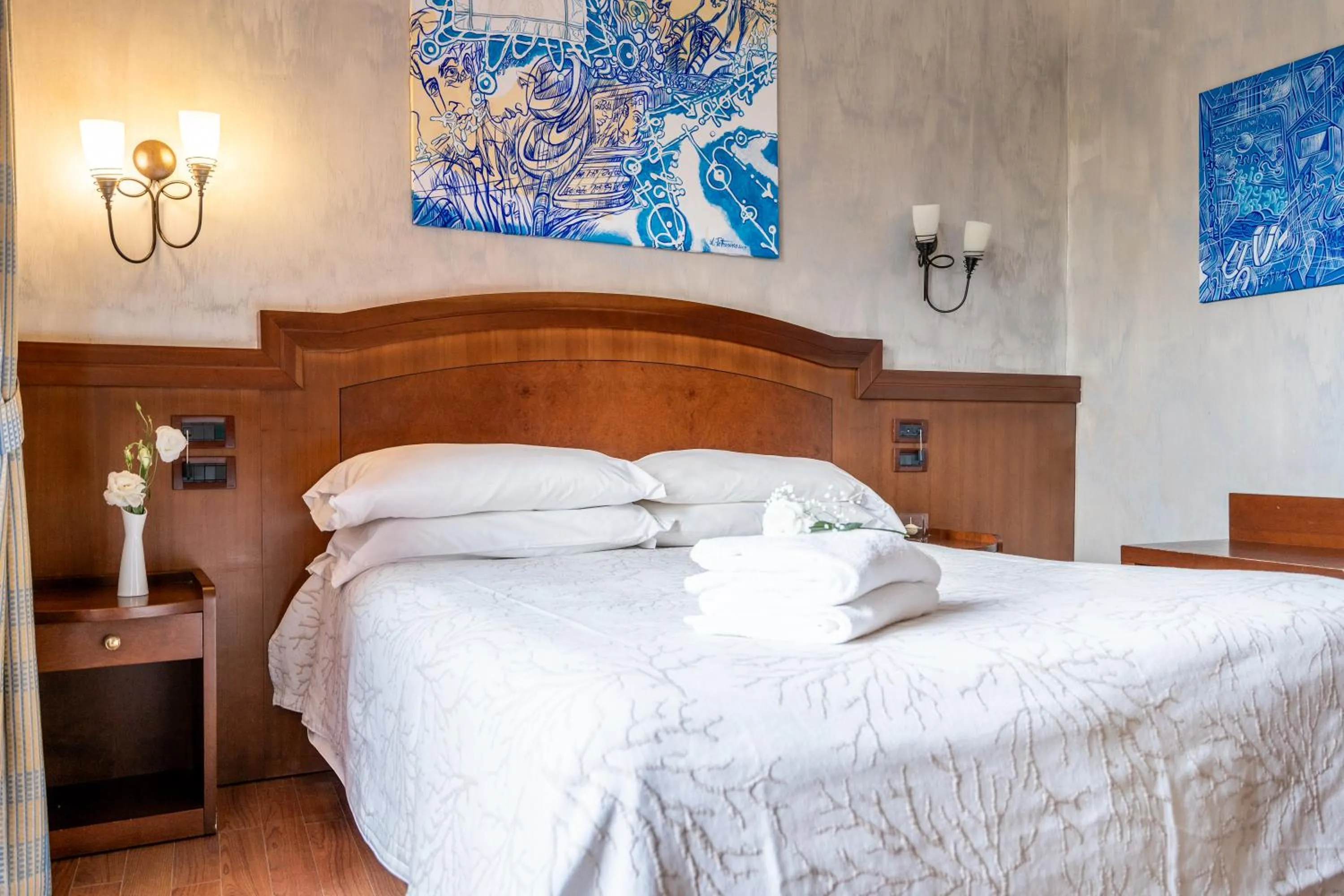 Bed in Art Hotel Santa Lucia