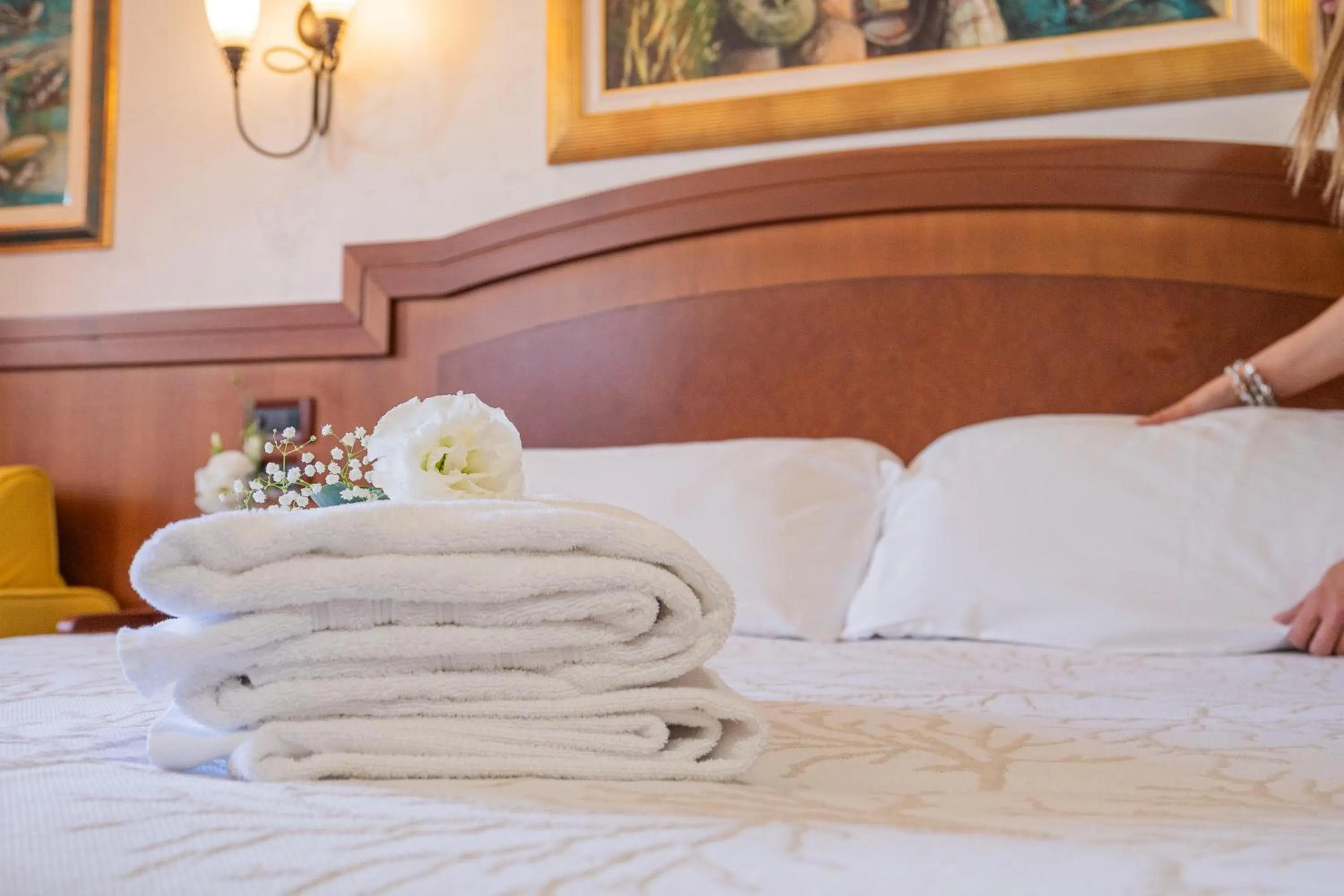 Bed in Art Hotel Santa Lucia