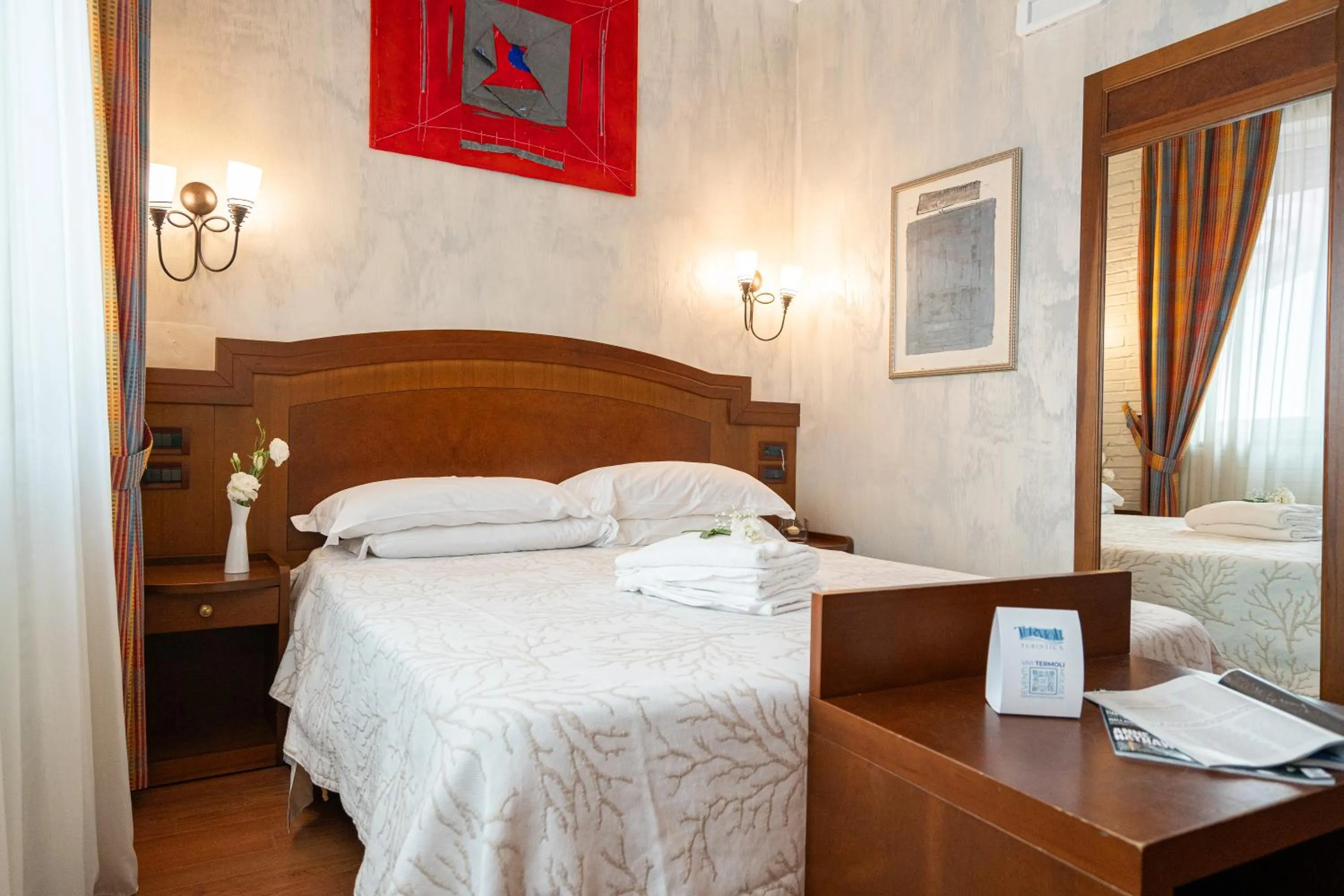 Bed in Art Hotel Santa Lucia