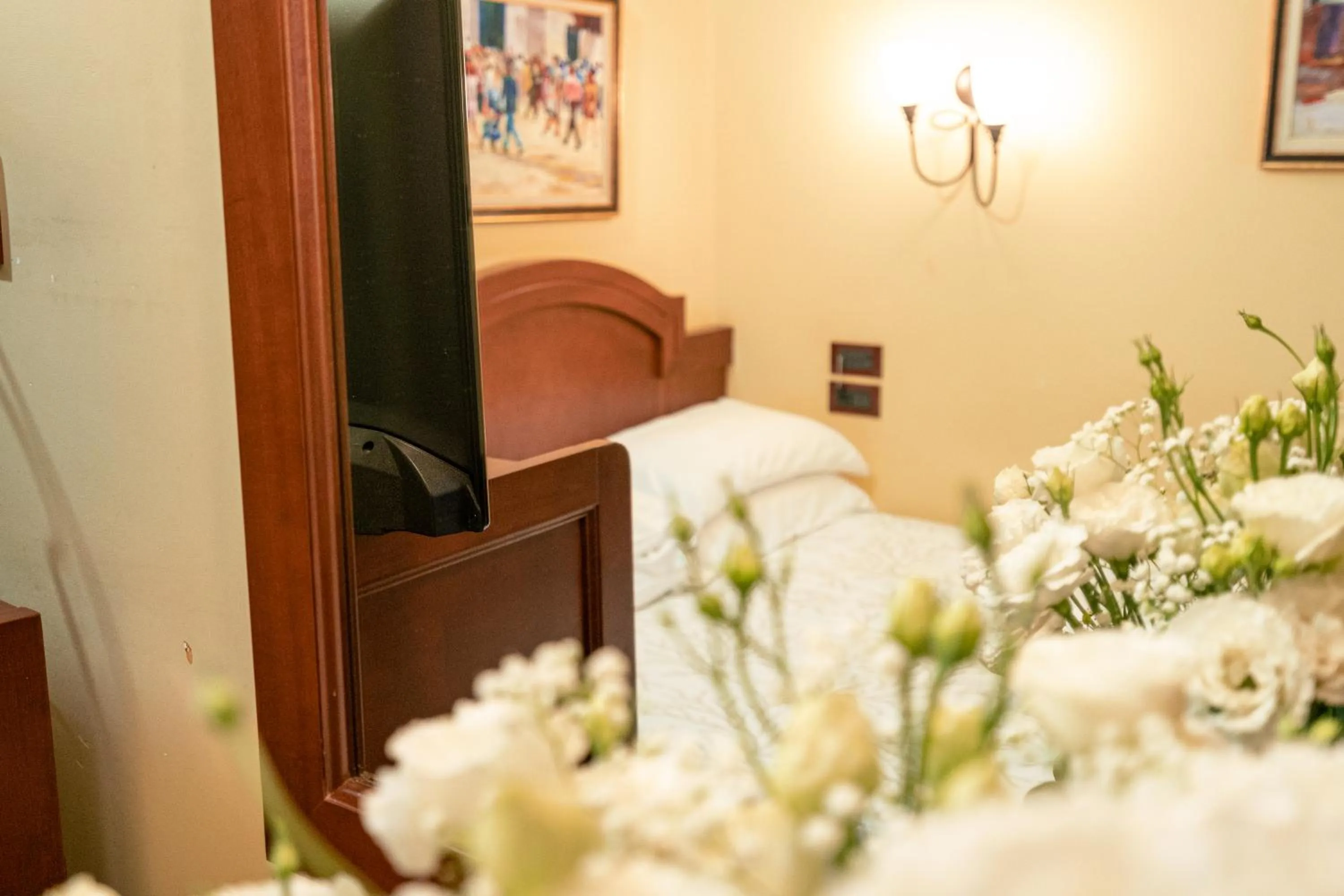 Bed in Art Hotel Santa Lucia