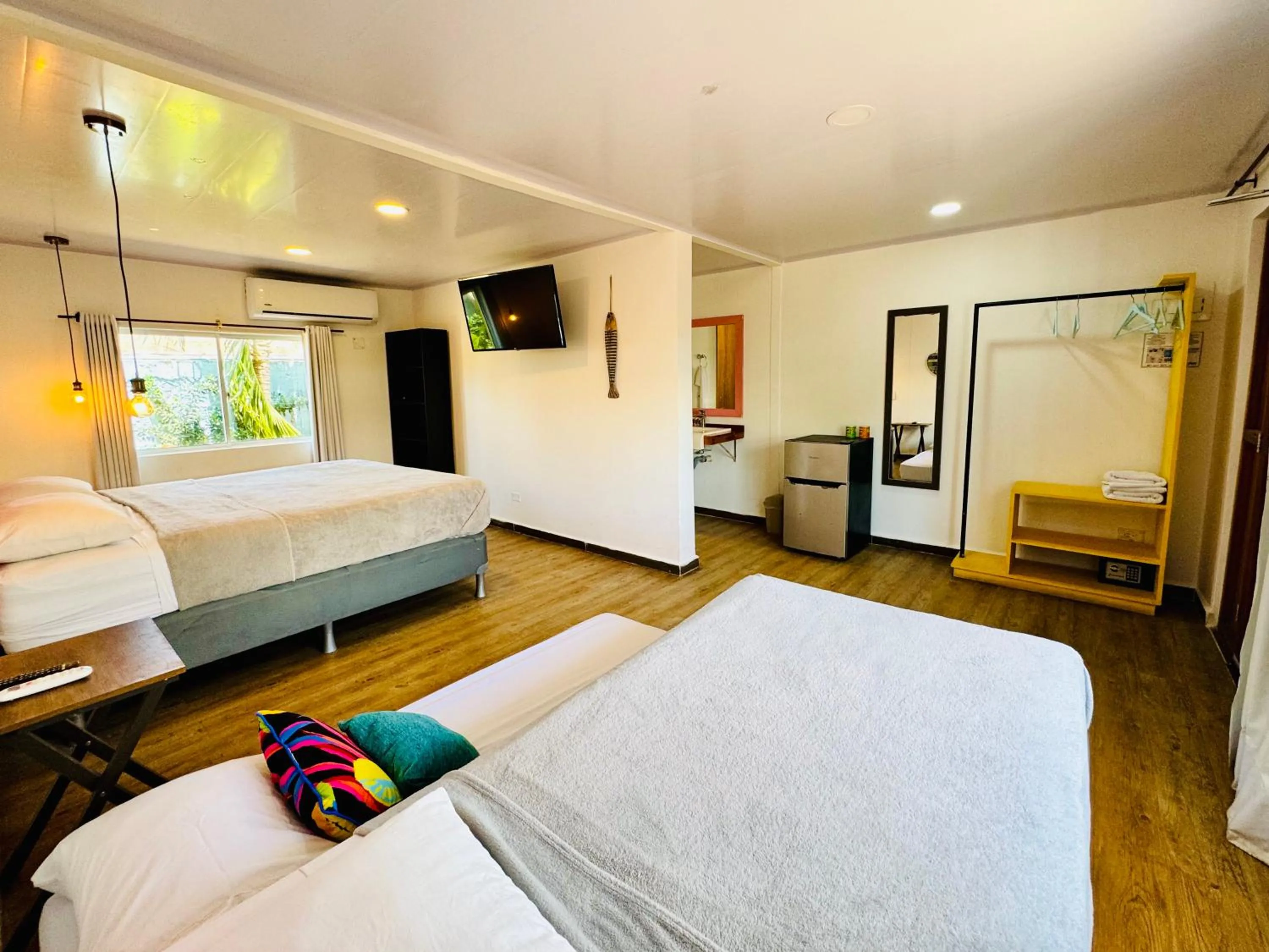 Bed in Be Happy Hotel