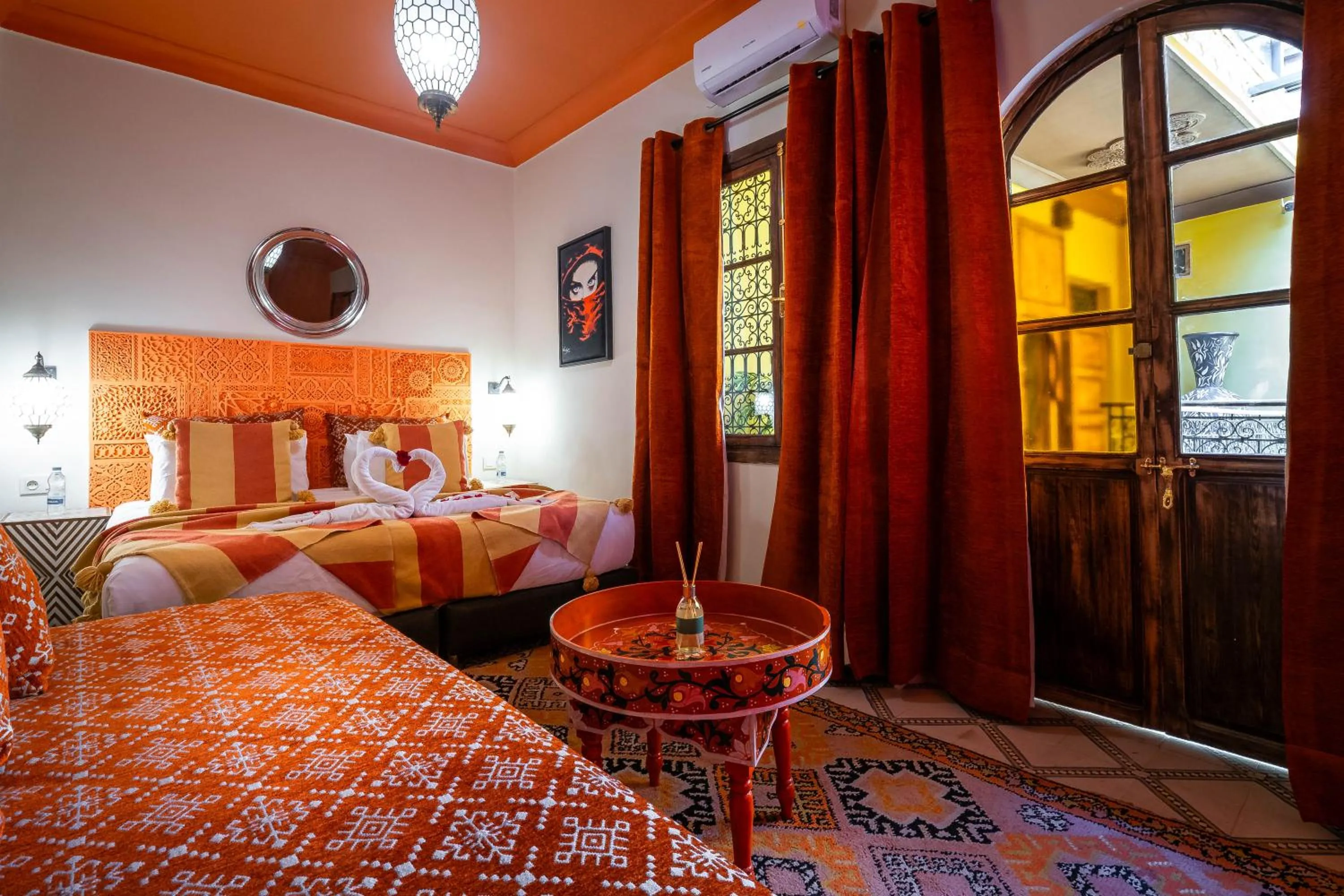 Bed in Dar Khmissa Riad & Spa