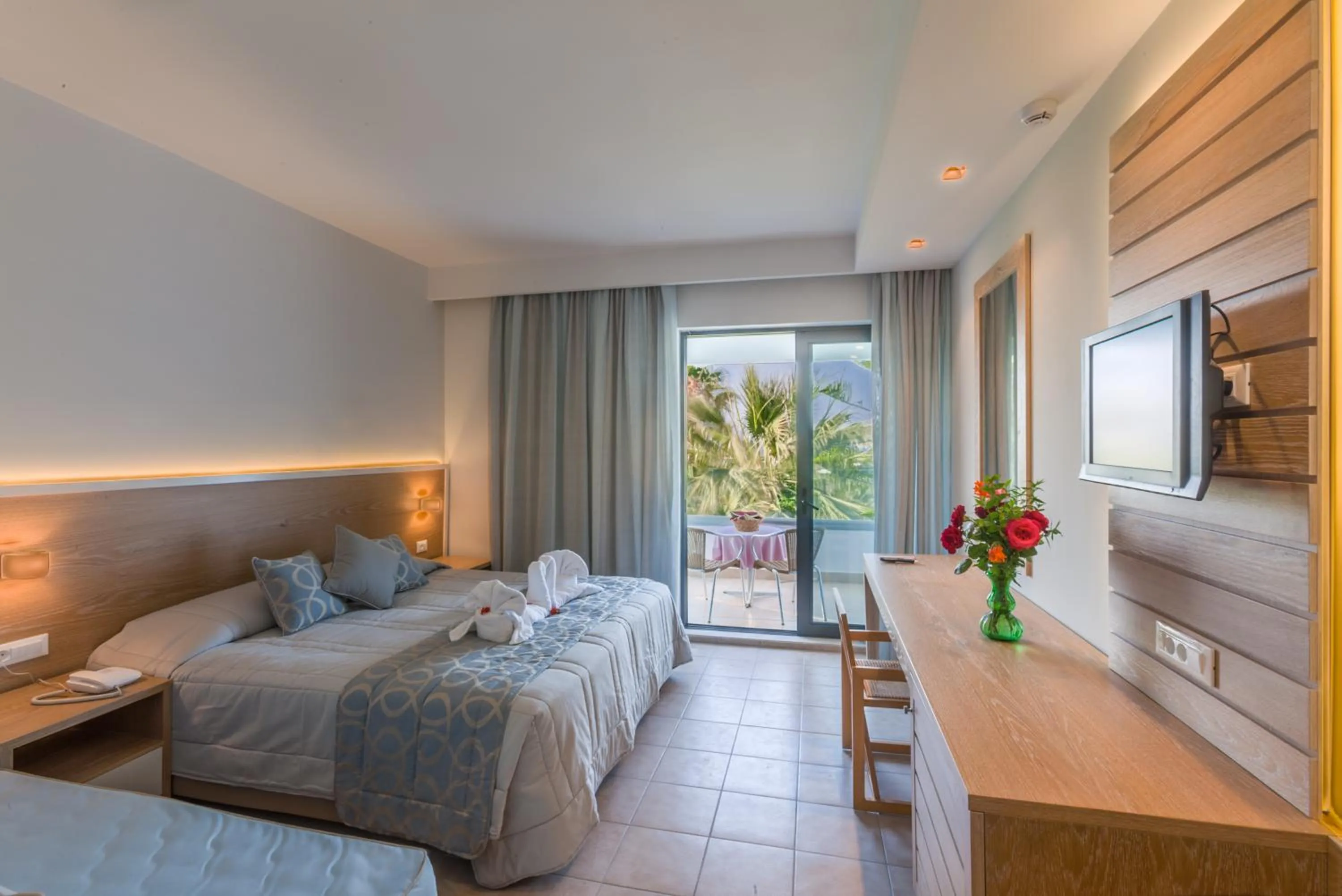 Bed in Tigaki Beach Hotel