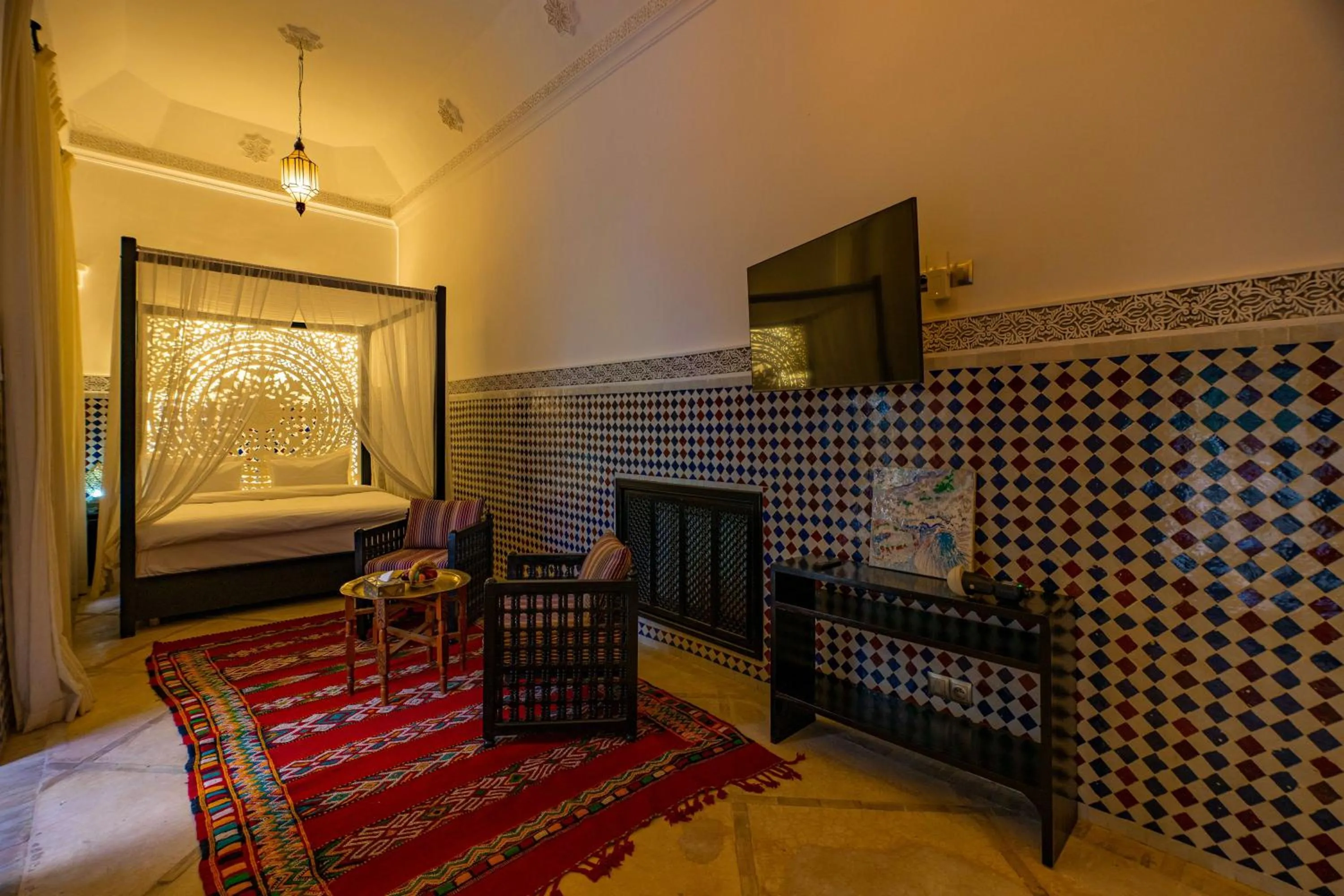Seating area in Riad Dar Dialkoum