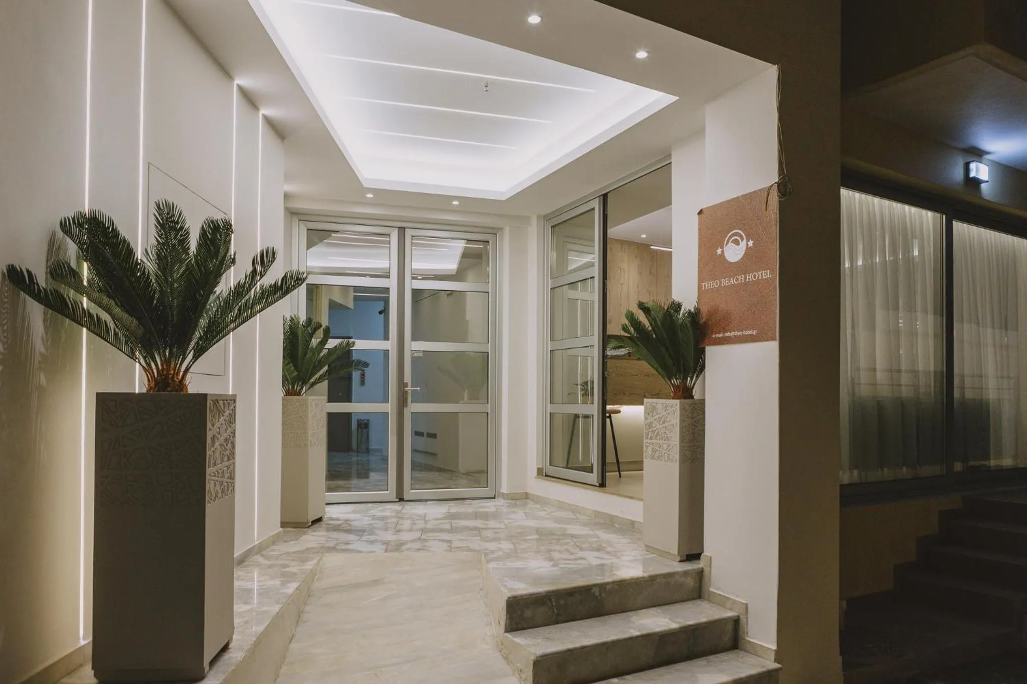 Facade/entrance in Theo Beach Hotel Apartments