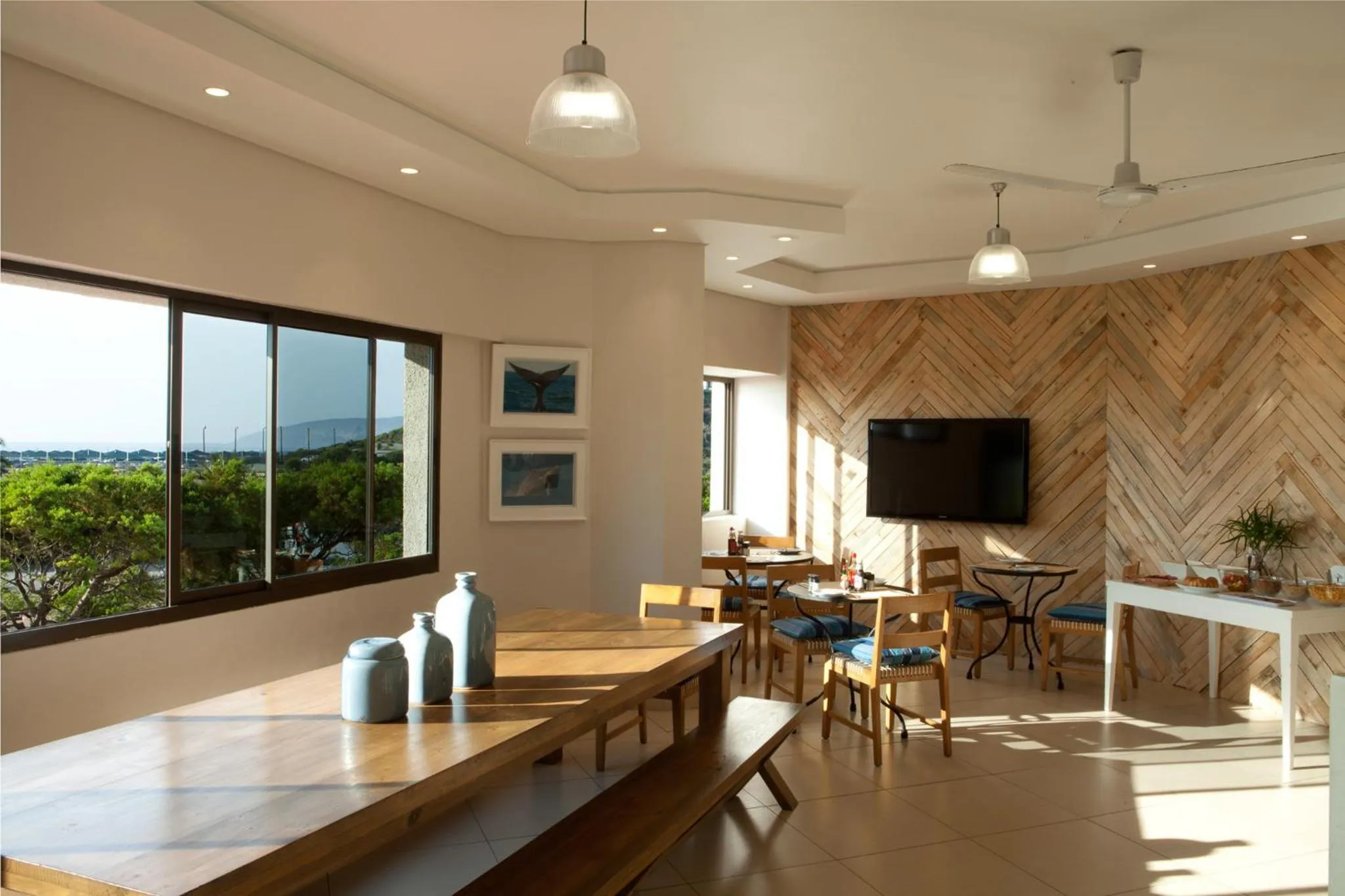 Seating area in Plett Beachfront Accommodation