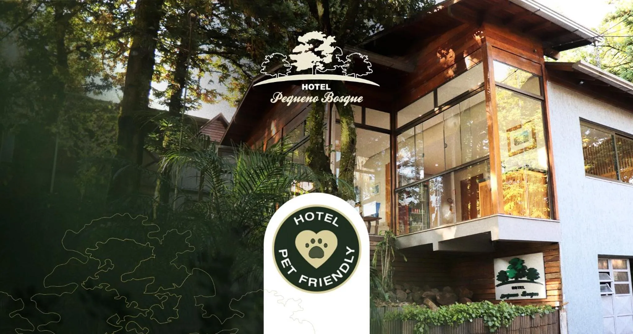 Property building in Hotel Pequeno Bosque