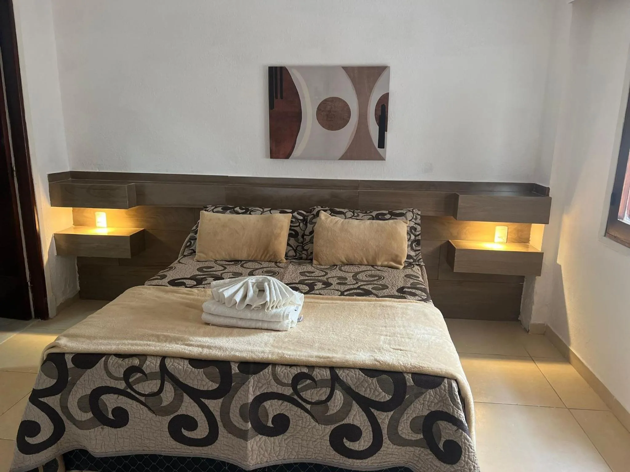 Bed in Hotel Lujan