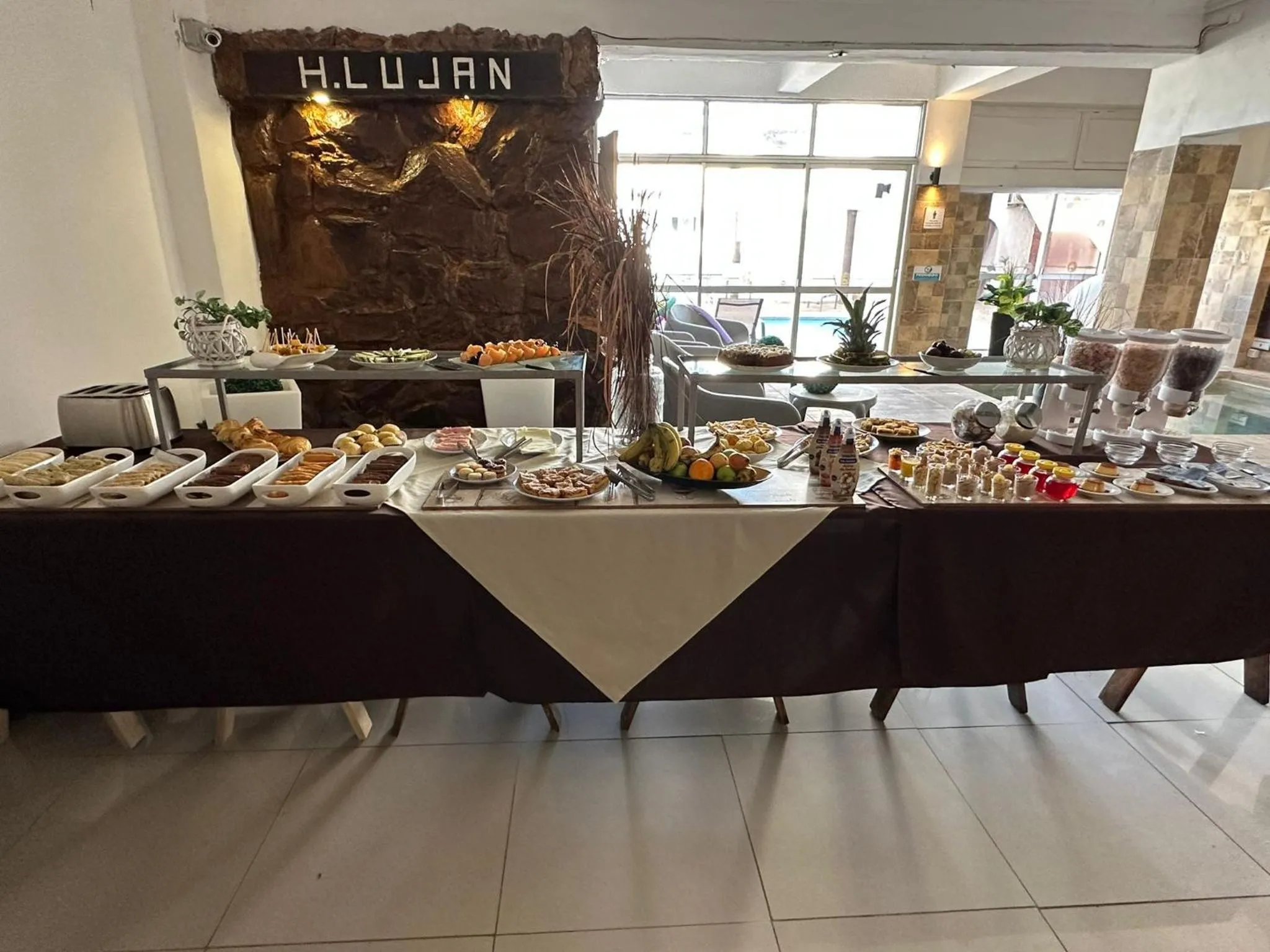 Buffet breakfast in Hotel Lujan
