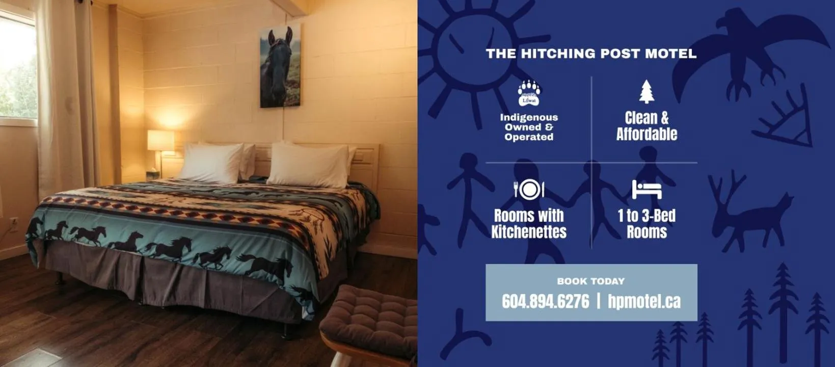 Bed in The Hitching Post Motel