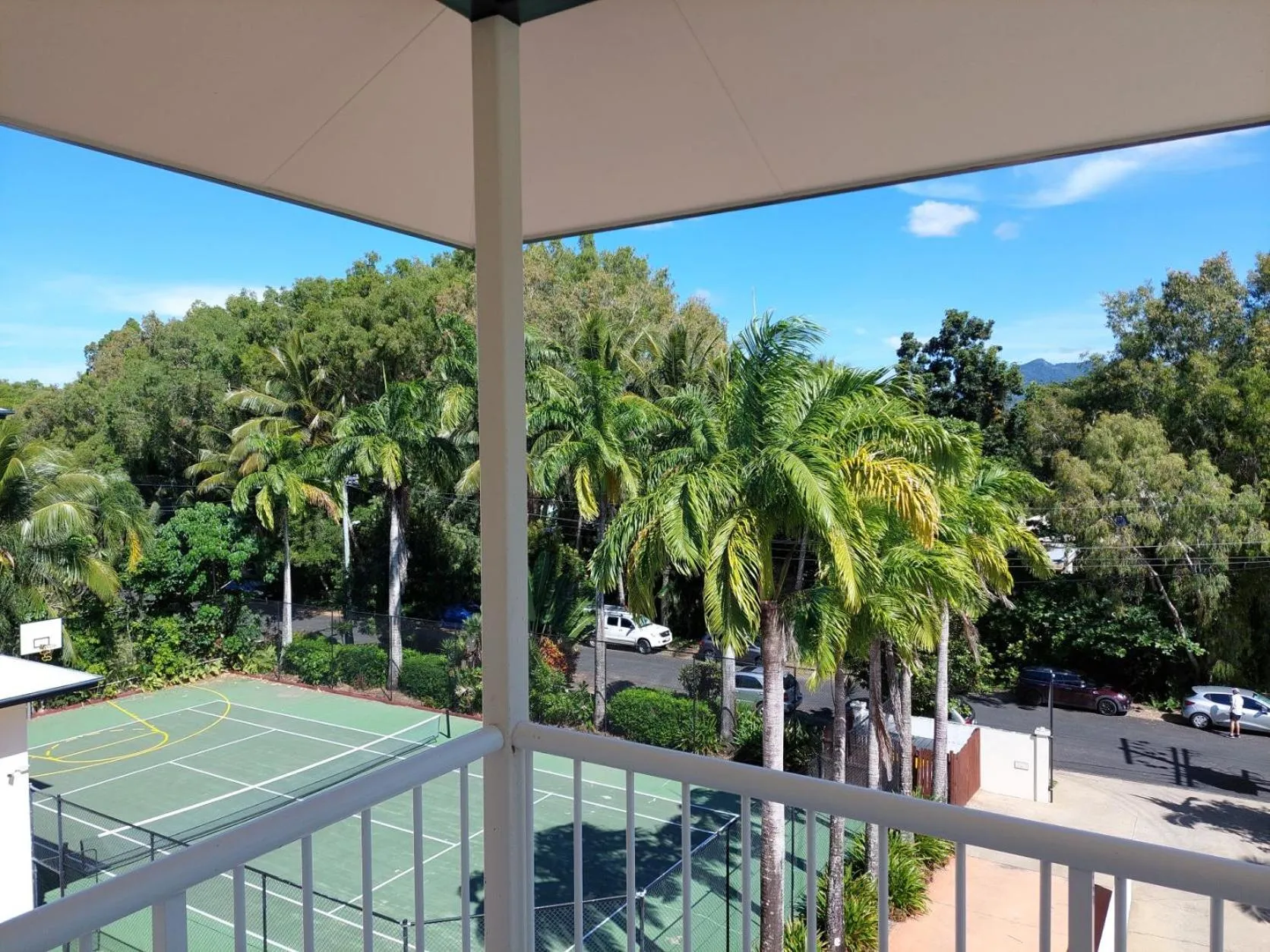 Quiet street view in Golden Sands Beachfront Resort