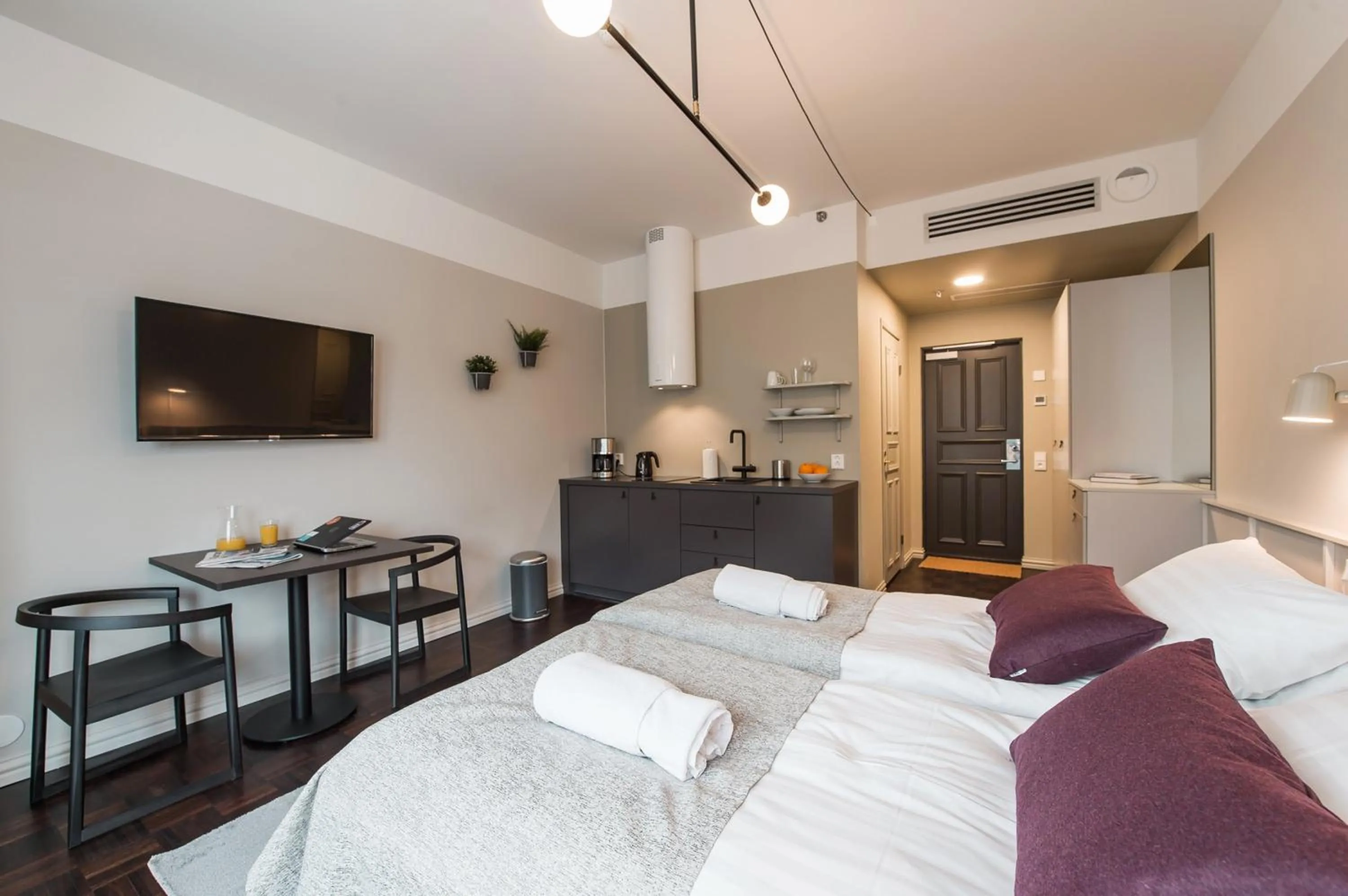 Photo of the whole room, Bed in Forenom Aparthotel Turku