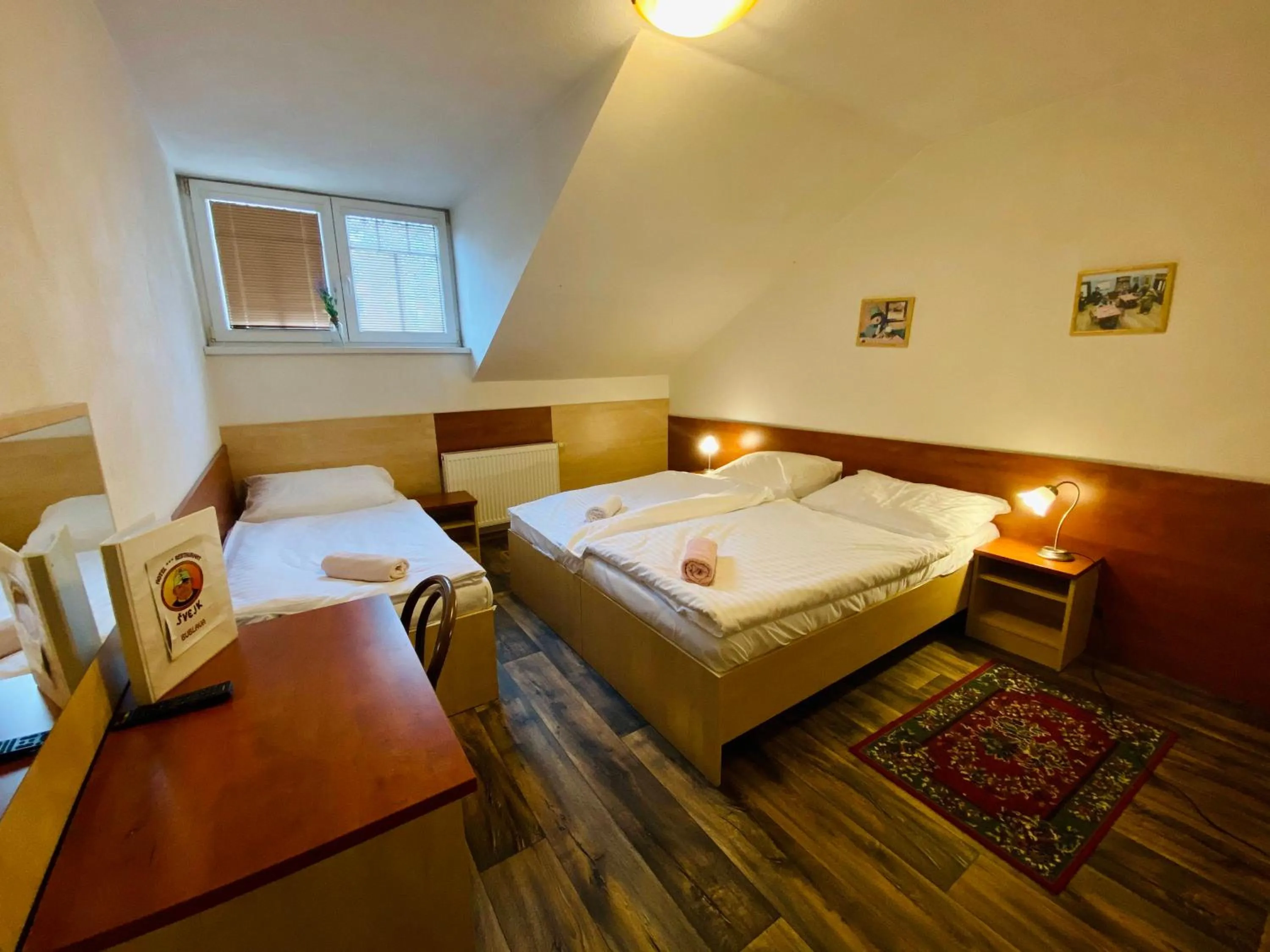 Bed in Hotel Restaurant Svejk