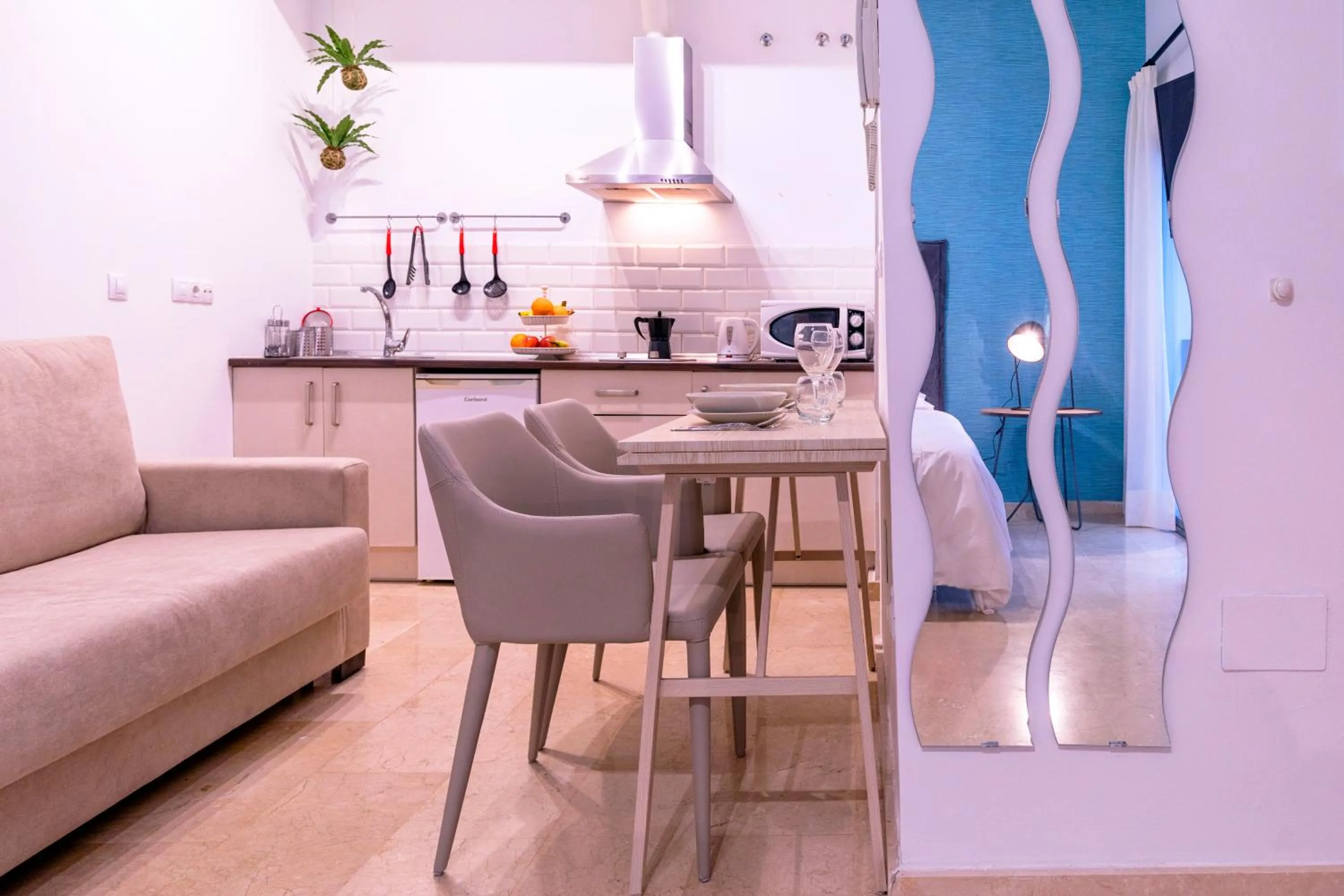 Kitchen or kitchenette in Málaga Central Suites