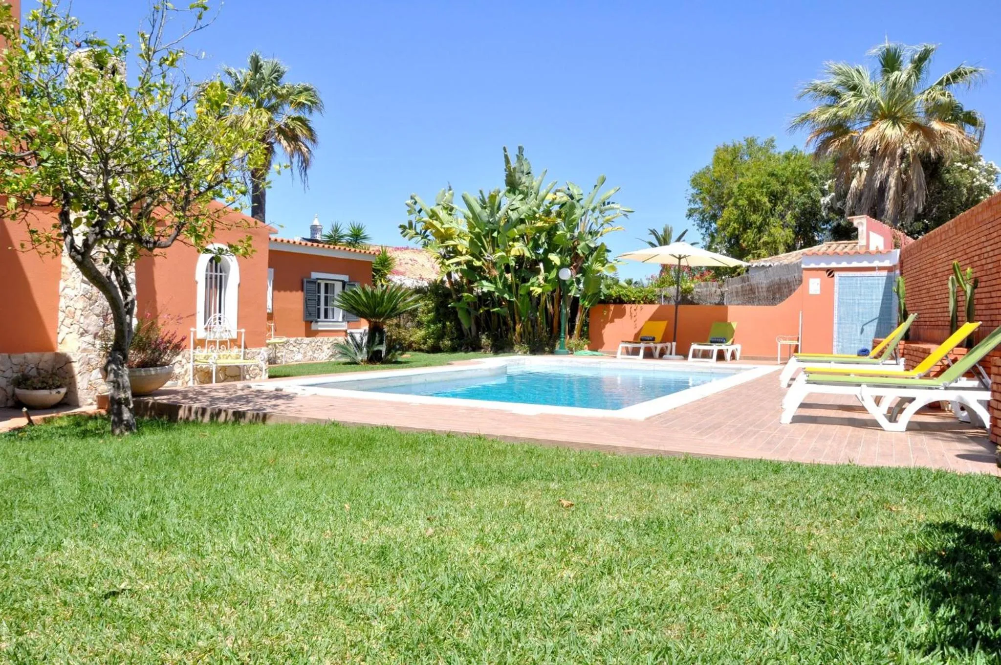 Natural landscape in Fantastic for Family Gatherings, Optional Pool Heating, Free Air Con Wifi