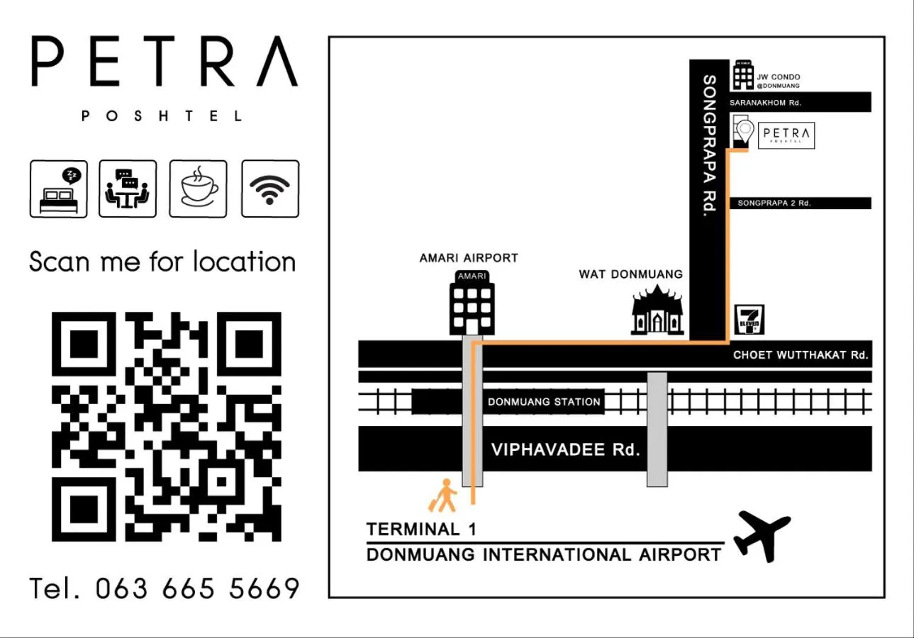 Floor plan in Petra Poshtel Donmuang