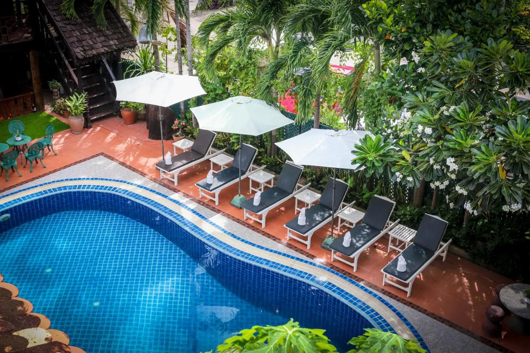 Garden view in Chandara Boutique Hotel Garden view in Chandara Boutique Hotel