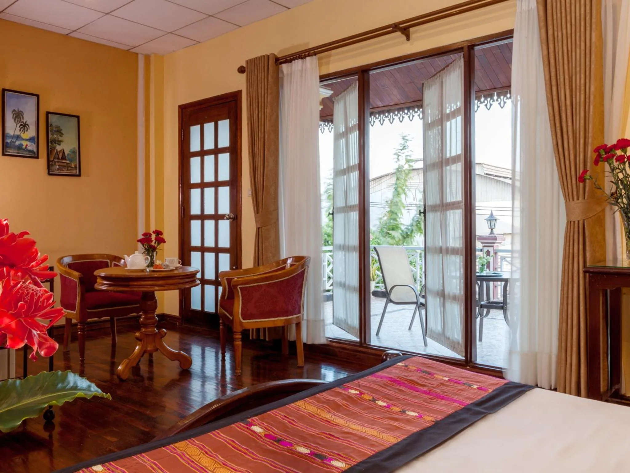 Living room, Bed in Chandara Boutique Hotel