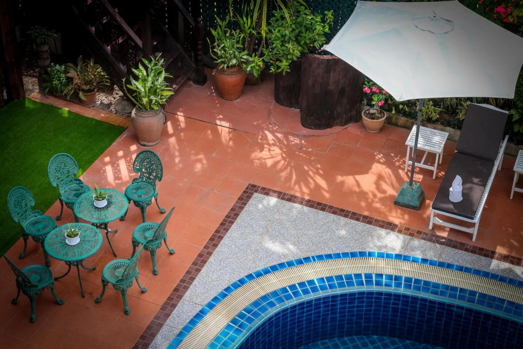 Pool view in Chandara Boutique Hotel